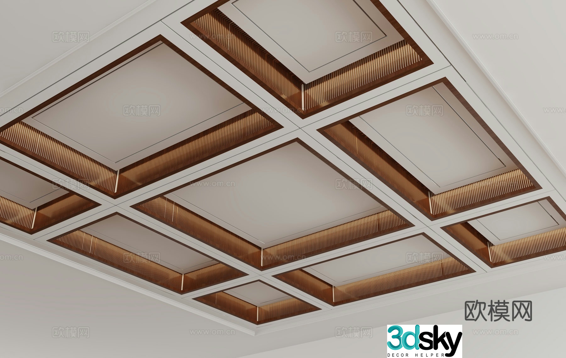 New Chinese style ceiling 3D model