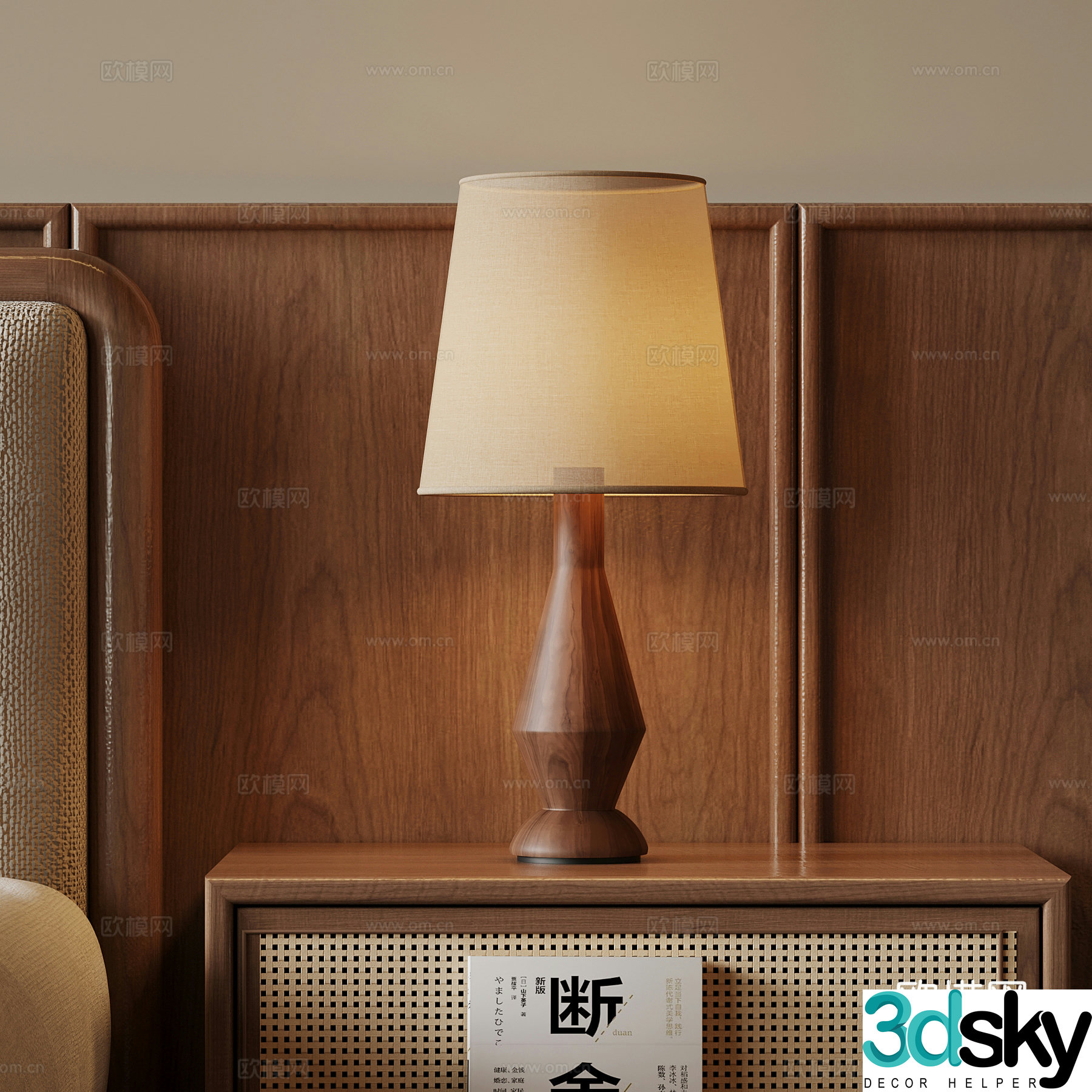 3D model of medieval style table lamp