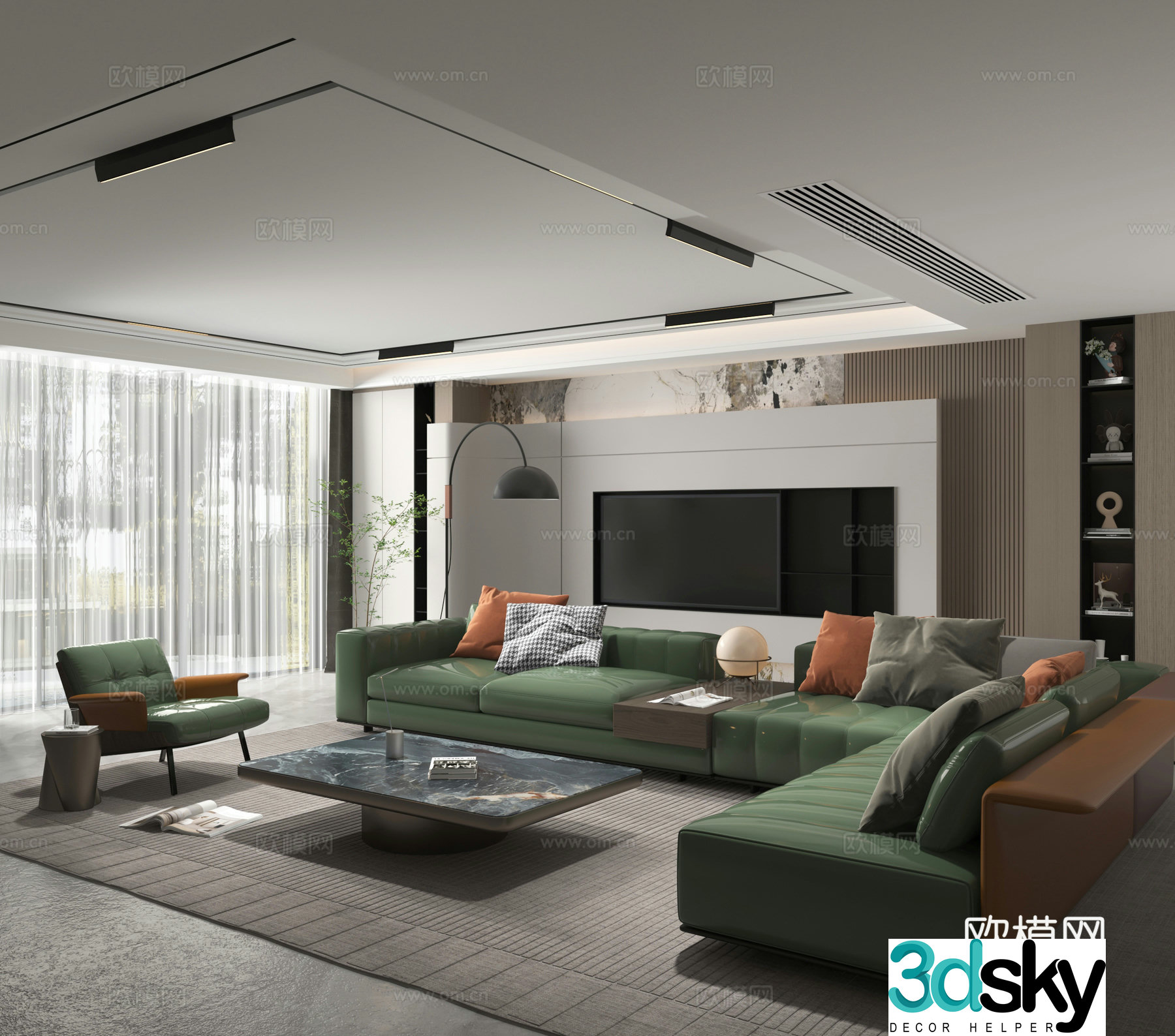 Modern living room 3d model