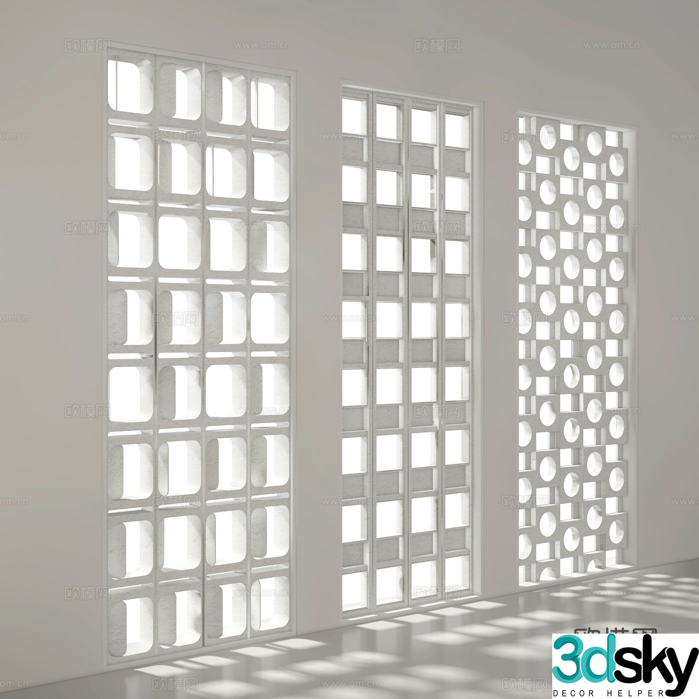 Cement wall 3d model