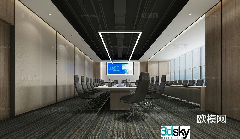 Modern conference room 3d model