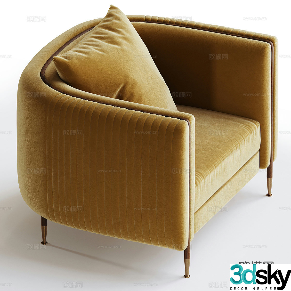 Sofa coffee table combination 3D model