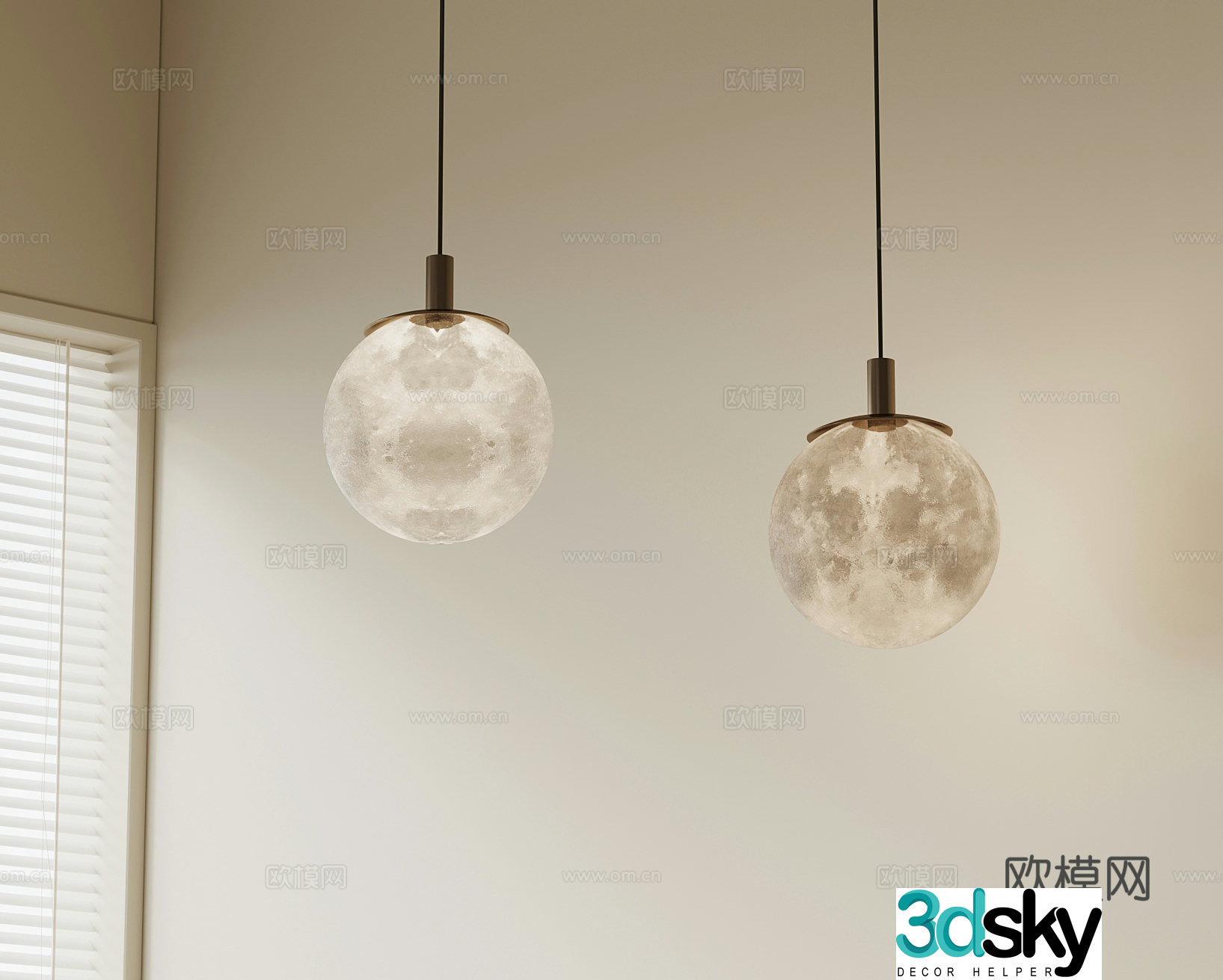 Modern chandelier 3d model