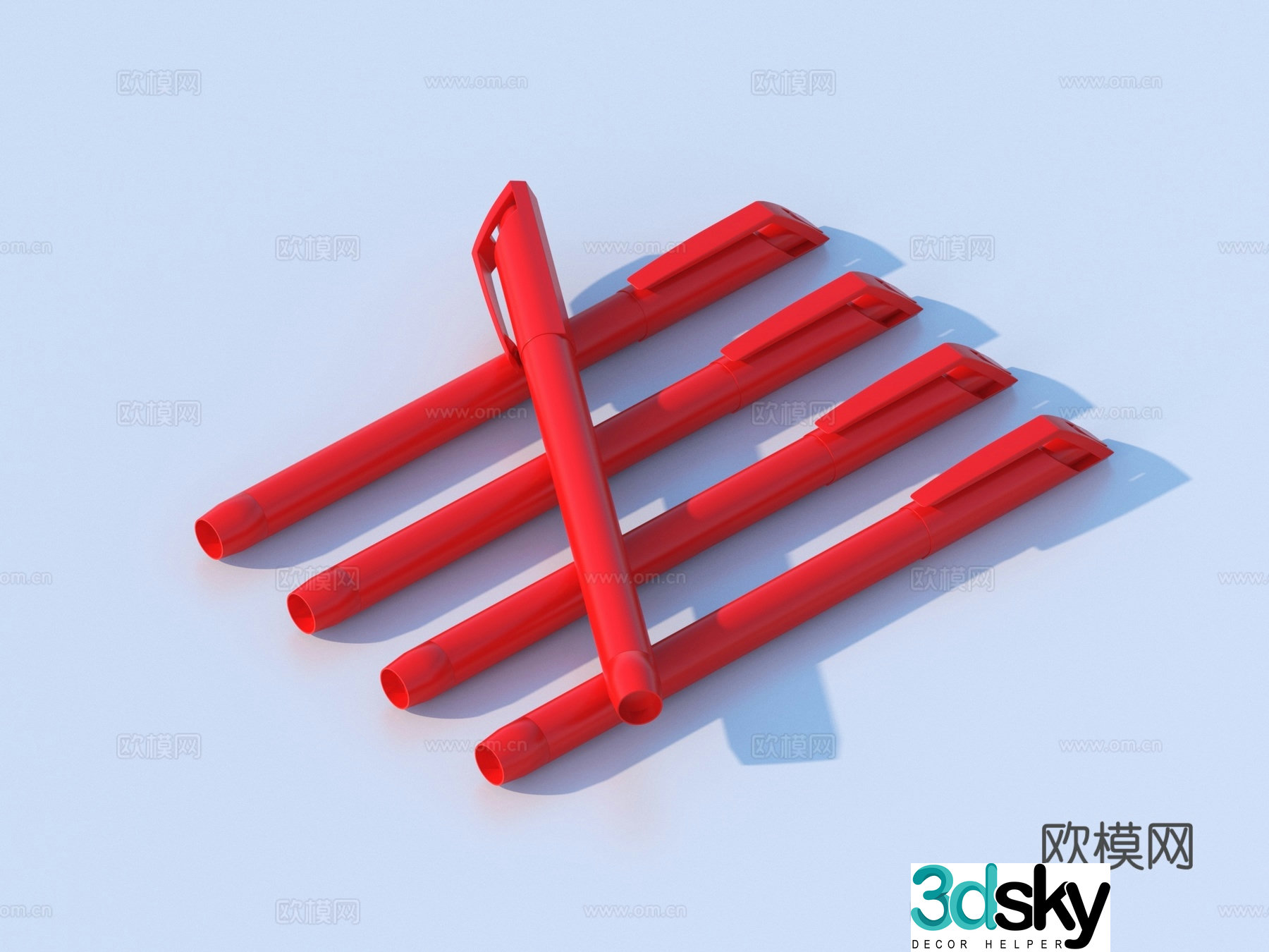 Pen Ballpoint Pen Fountain Pen Watercolor Pen 3D Model