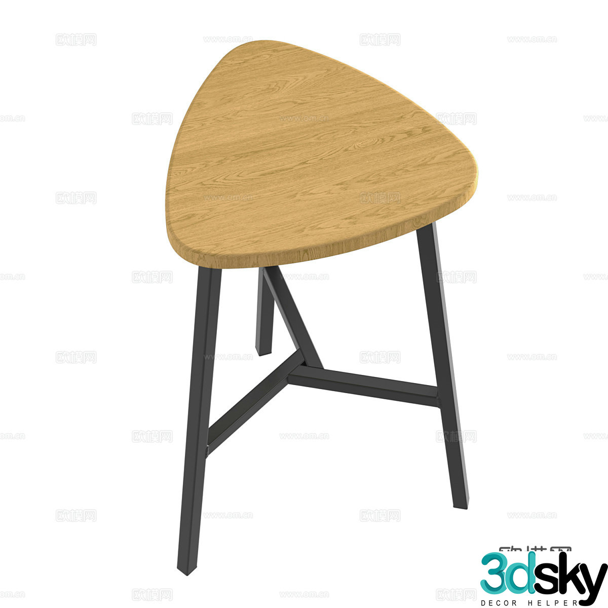 Nordic simple bar chair chair simple chair bar stool 3d model