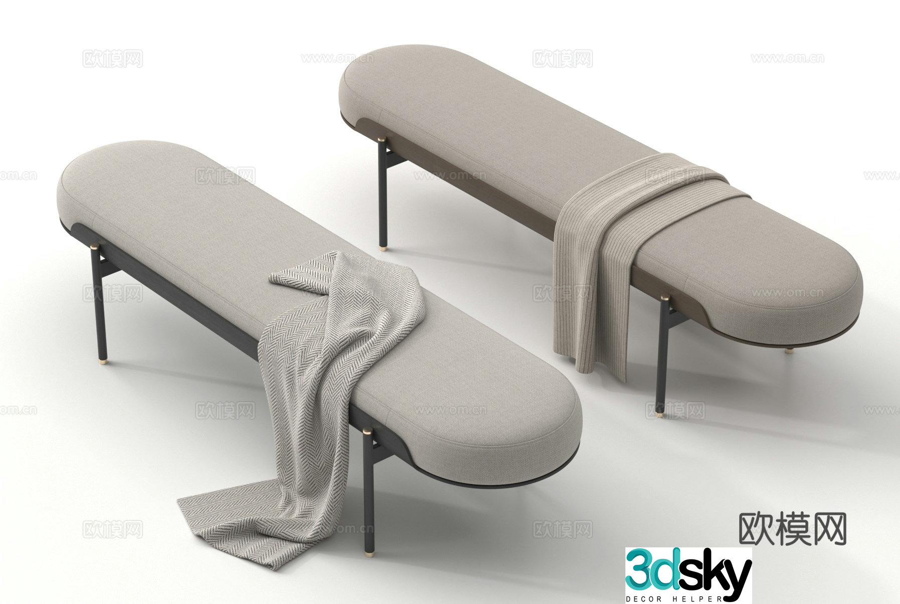 Bottom stool foot pedal 3D model