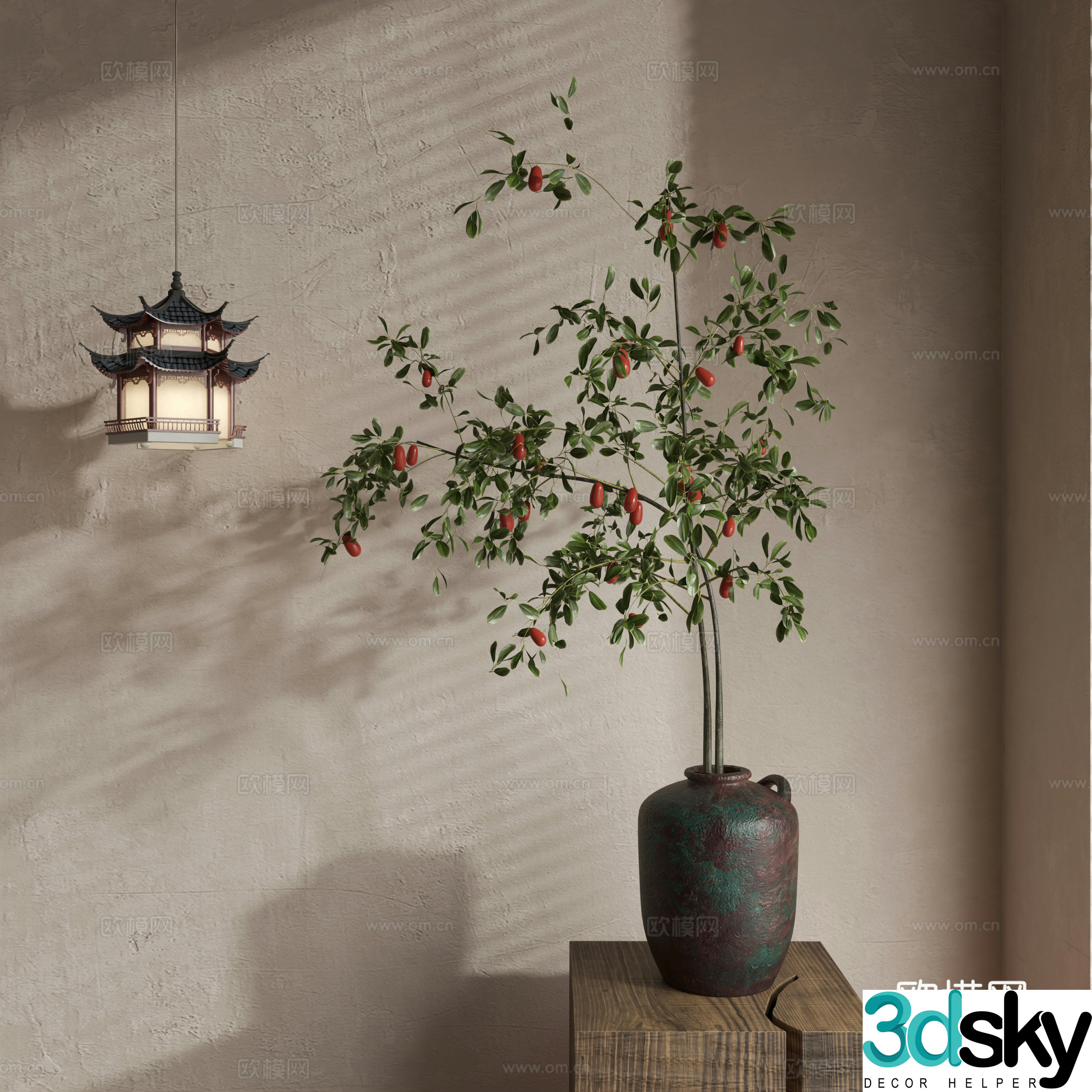 Waverly Flower Art Middle Ages Flower Art New Chinese Flower Art Modern Flower Art Vase 3D Model