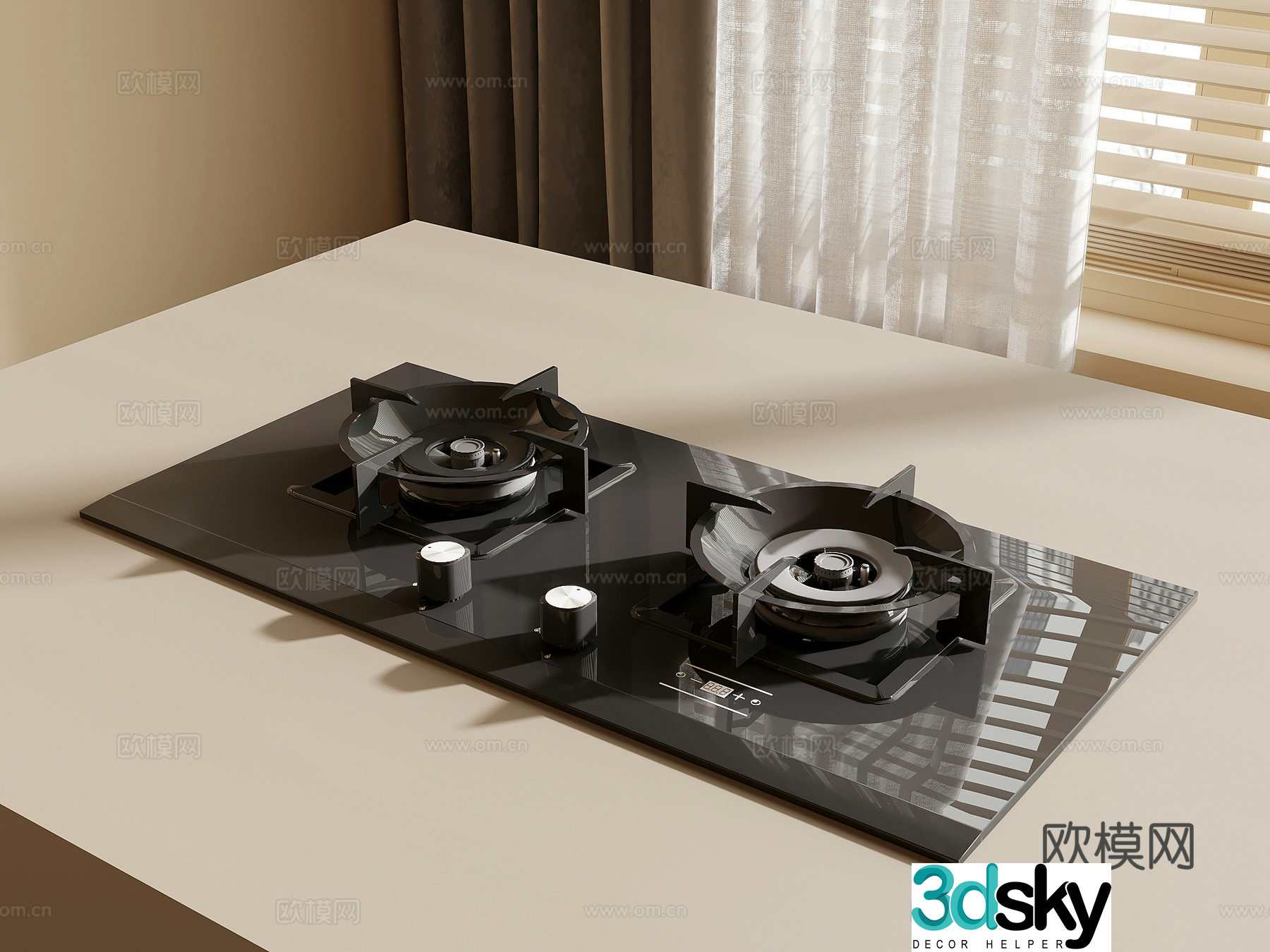 Modern stove gas stove 3D model
