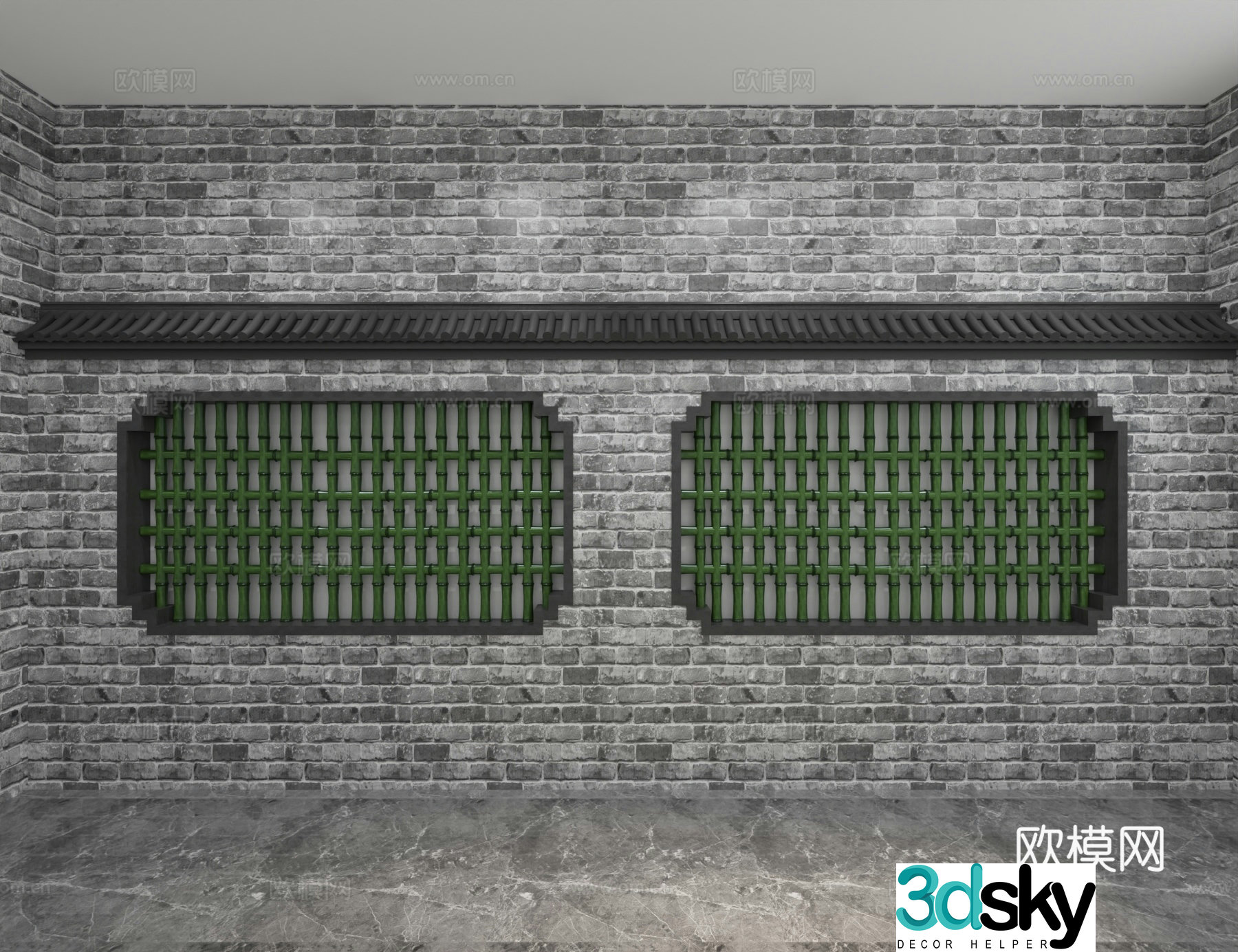 Modern background wall 3d model
