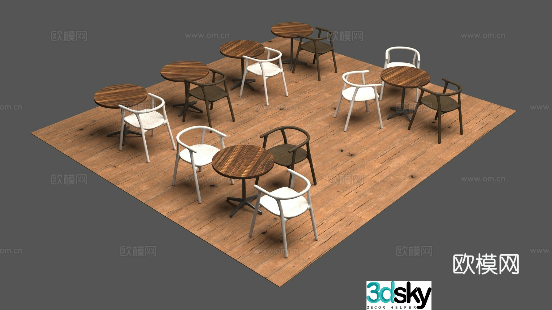 Coffee table and chair 3d model