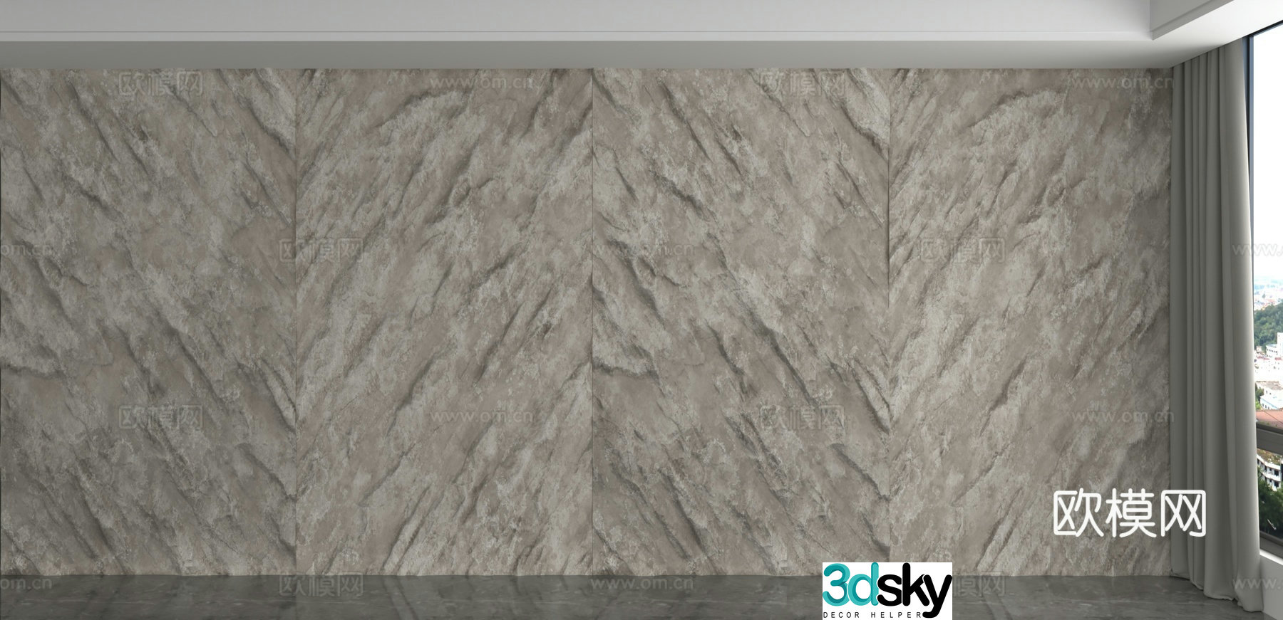 Modern background wall 3d model