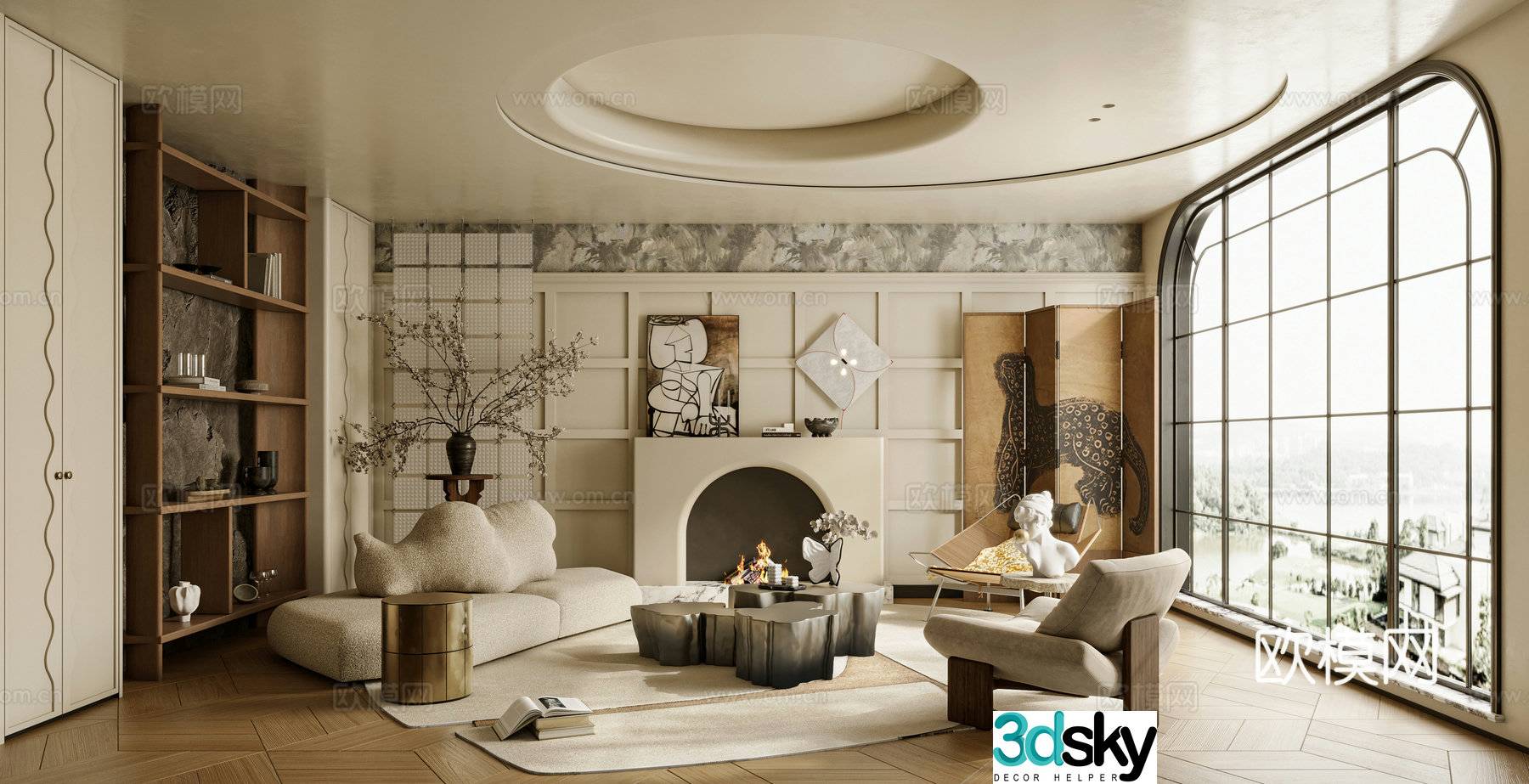 Wasabi Middle Ages Living Room 3D Model