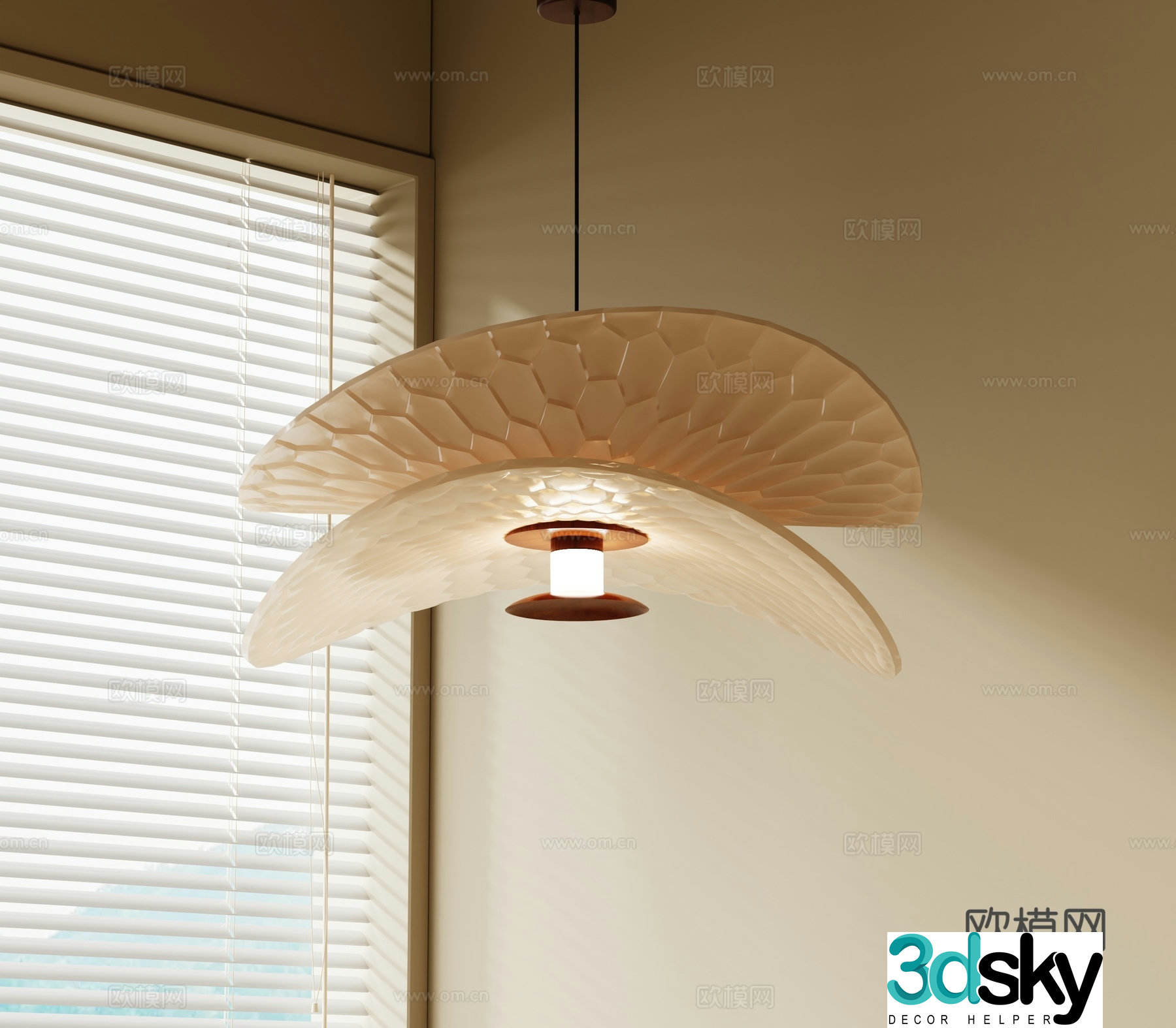 Modern chandelier 3d model