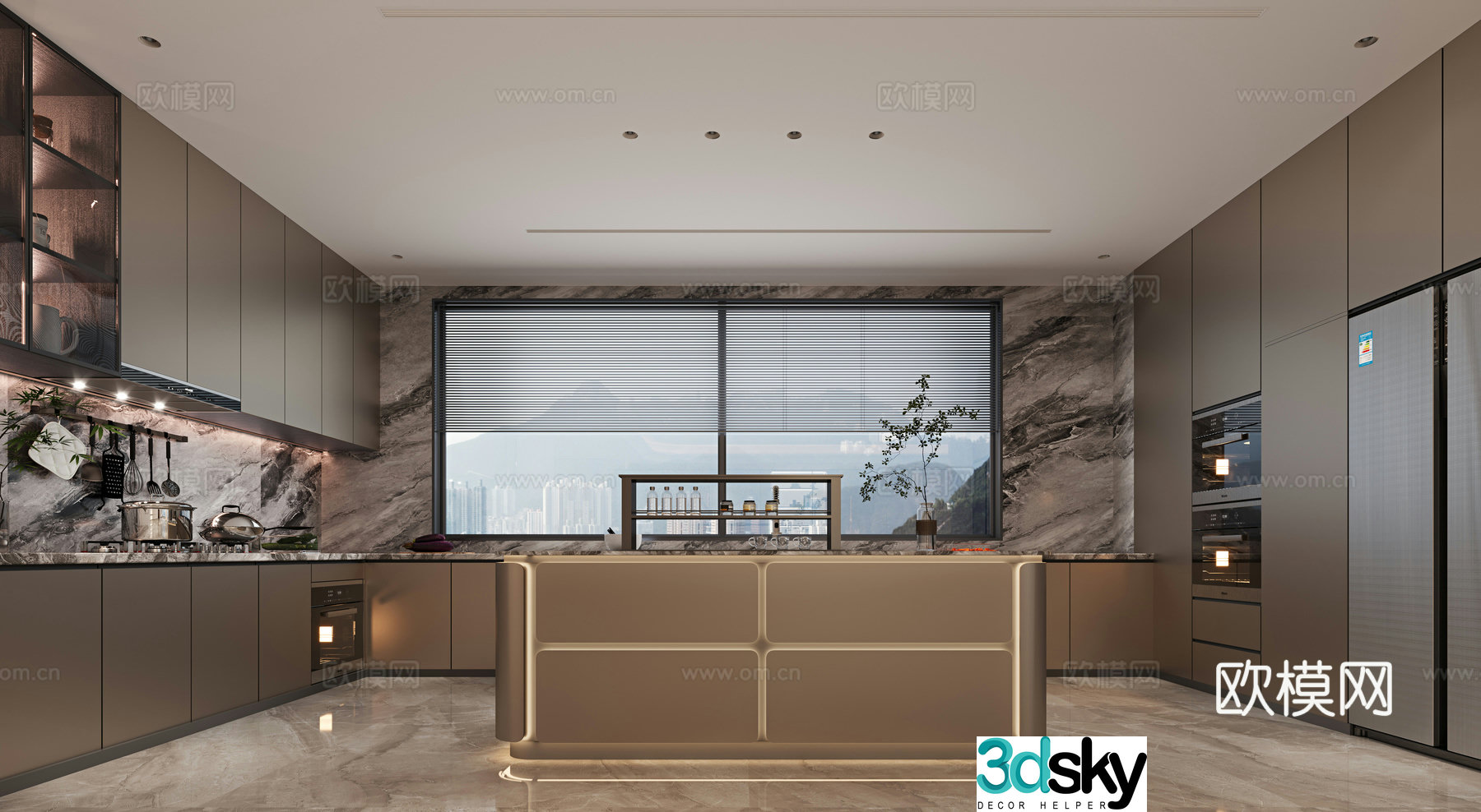 Modern kitchen 3d model