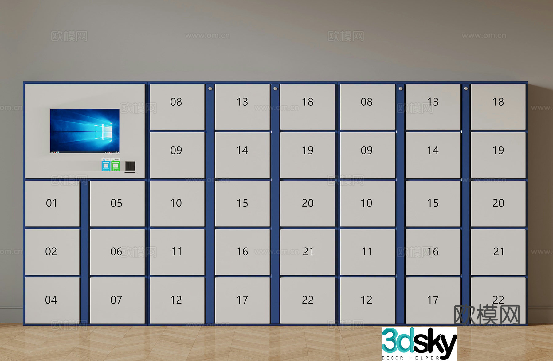 Modern filing cabinet 3d model