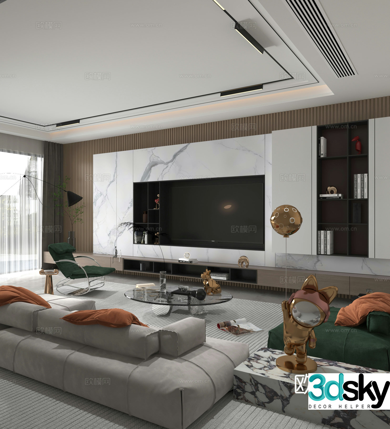 Modern living room 3d model