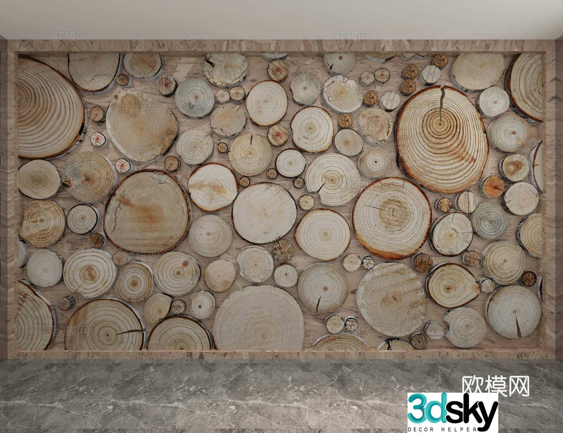 Modern background wall 3d model