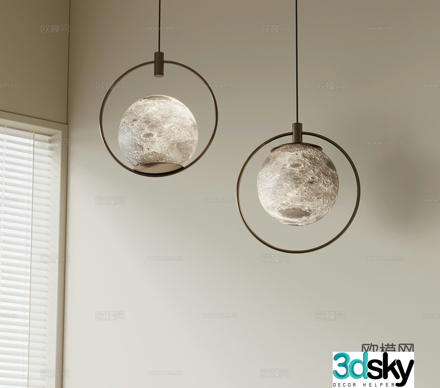 Modern chandelier 3d model