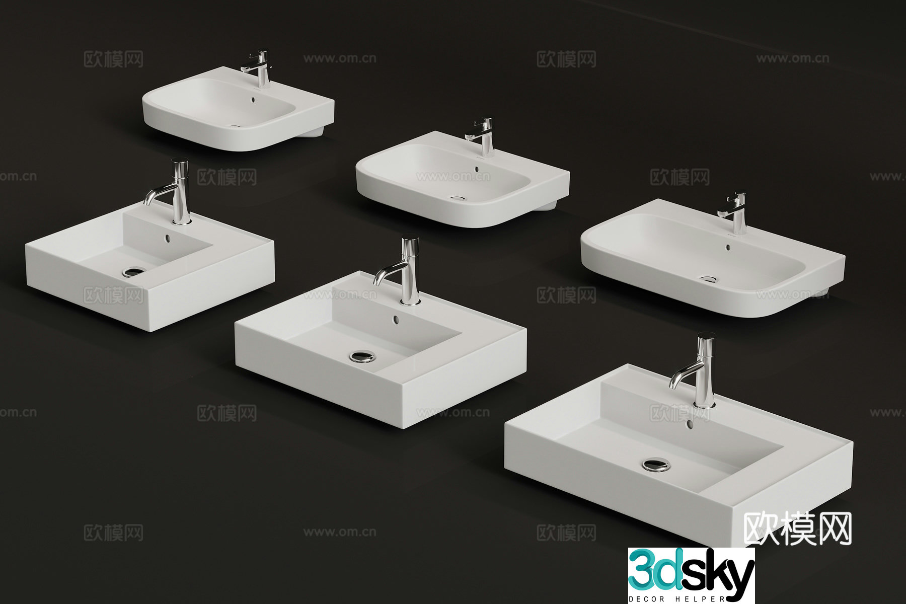 Modern sink 3d model