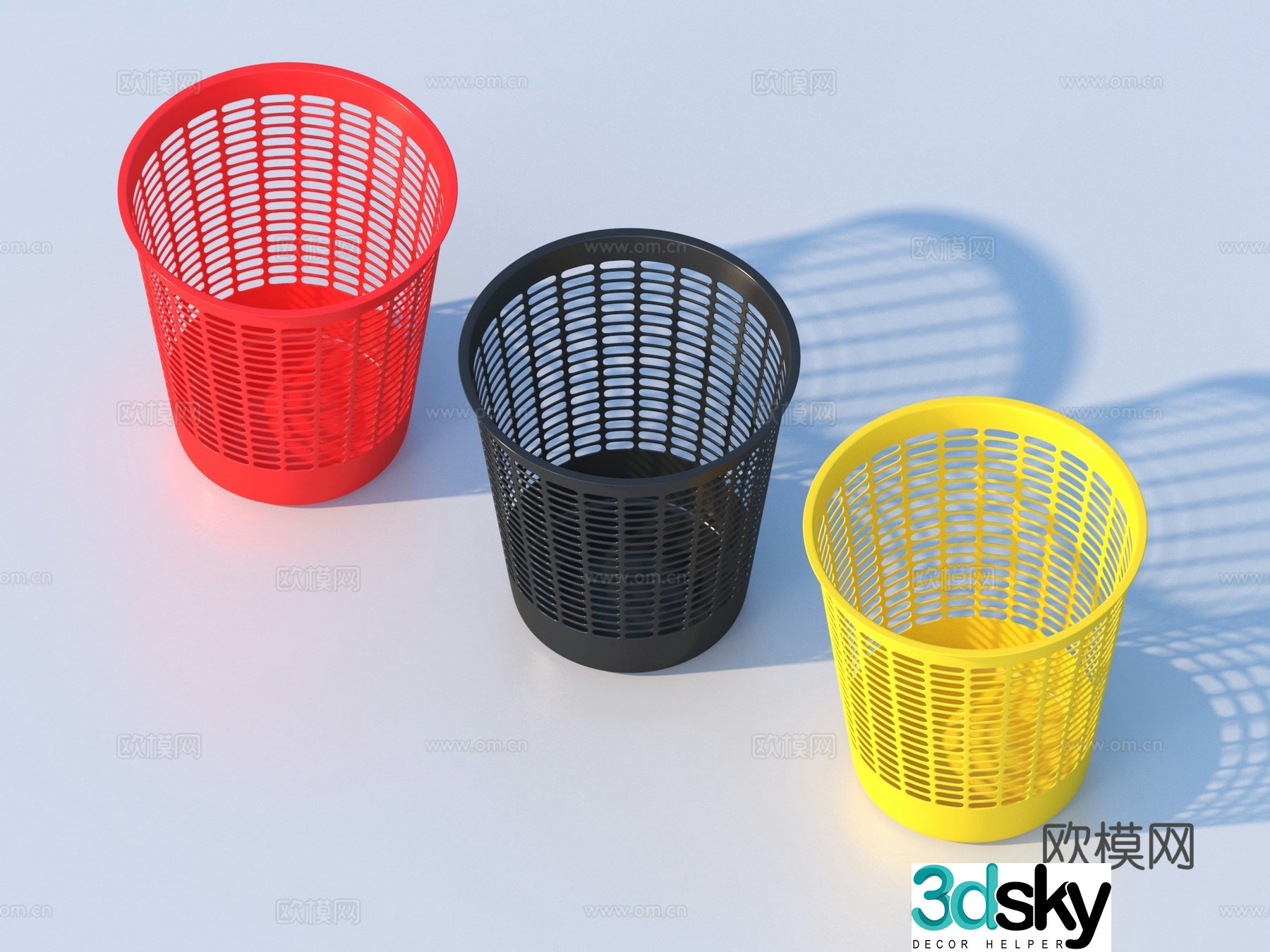 Trash can Indoor bin Trash can Recyclable bin 3D model