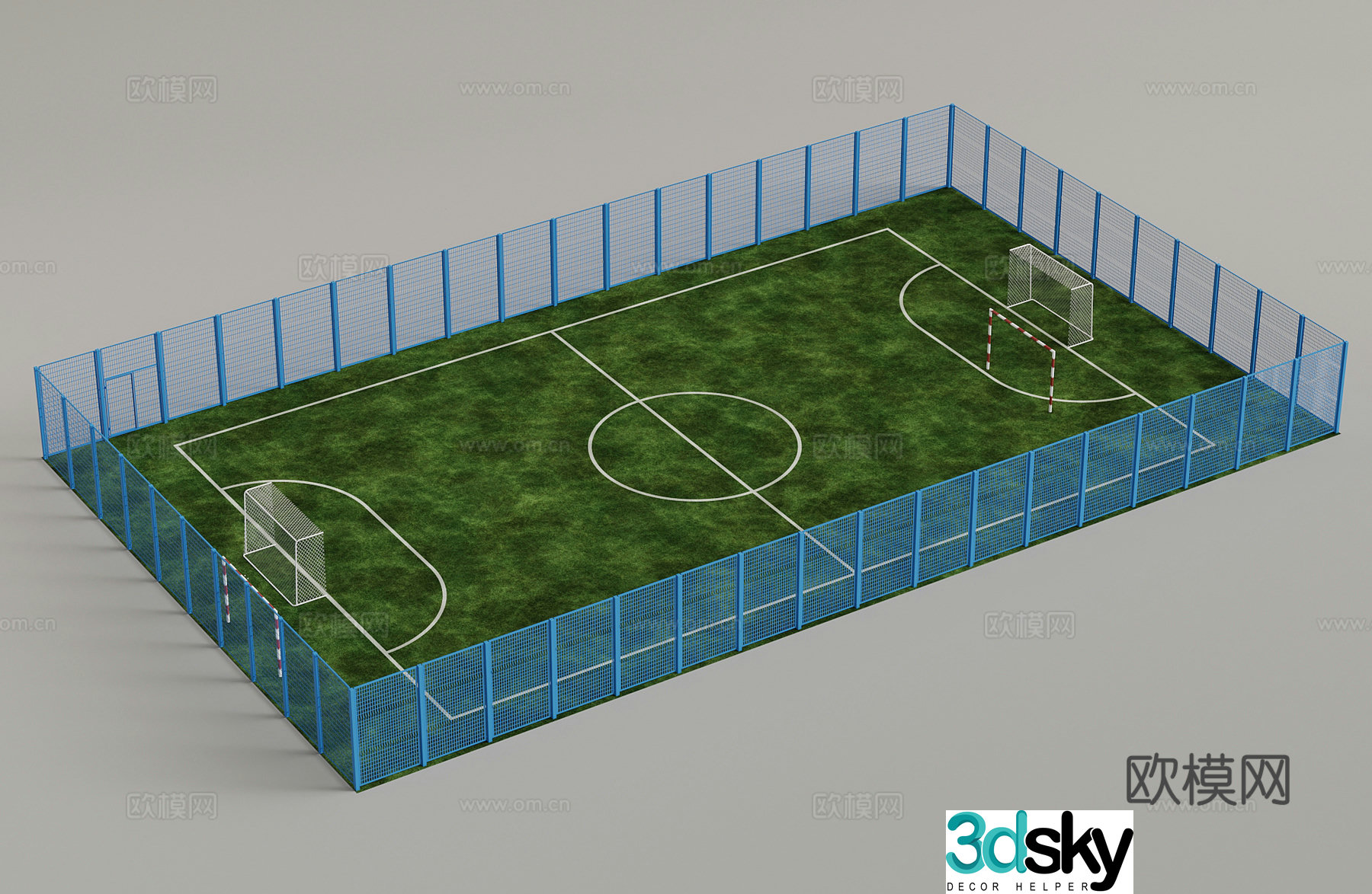 Modern basketball court 3d model