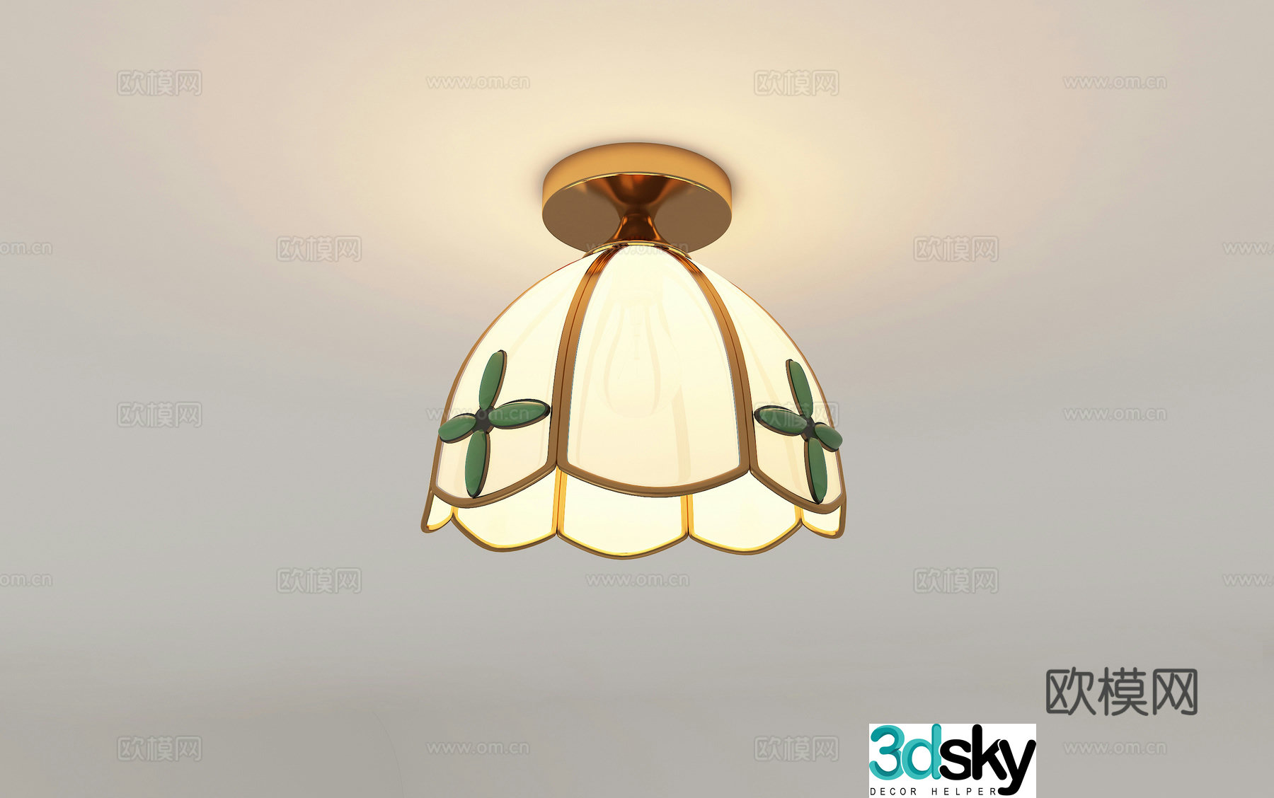 Modern retro aisle lights 3d model