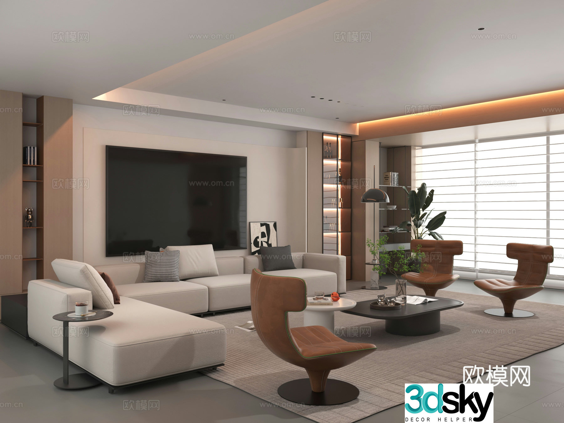 Modern living room 3d model