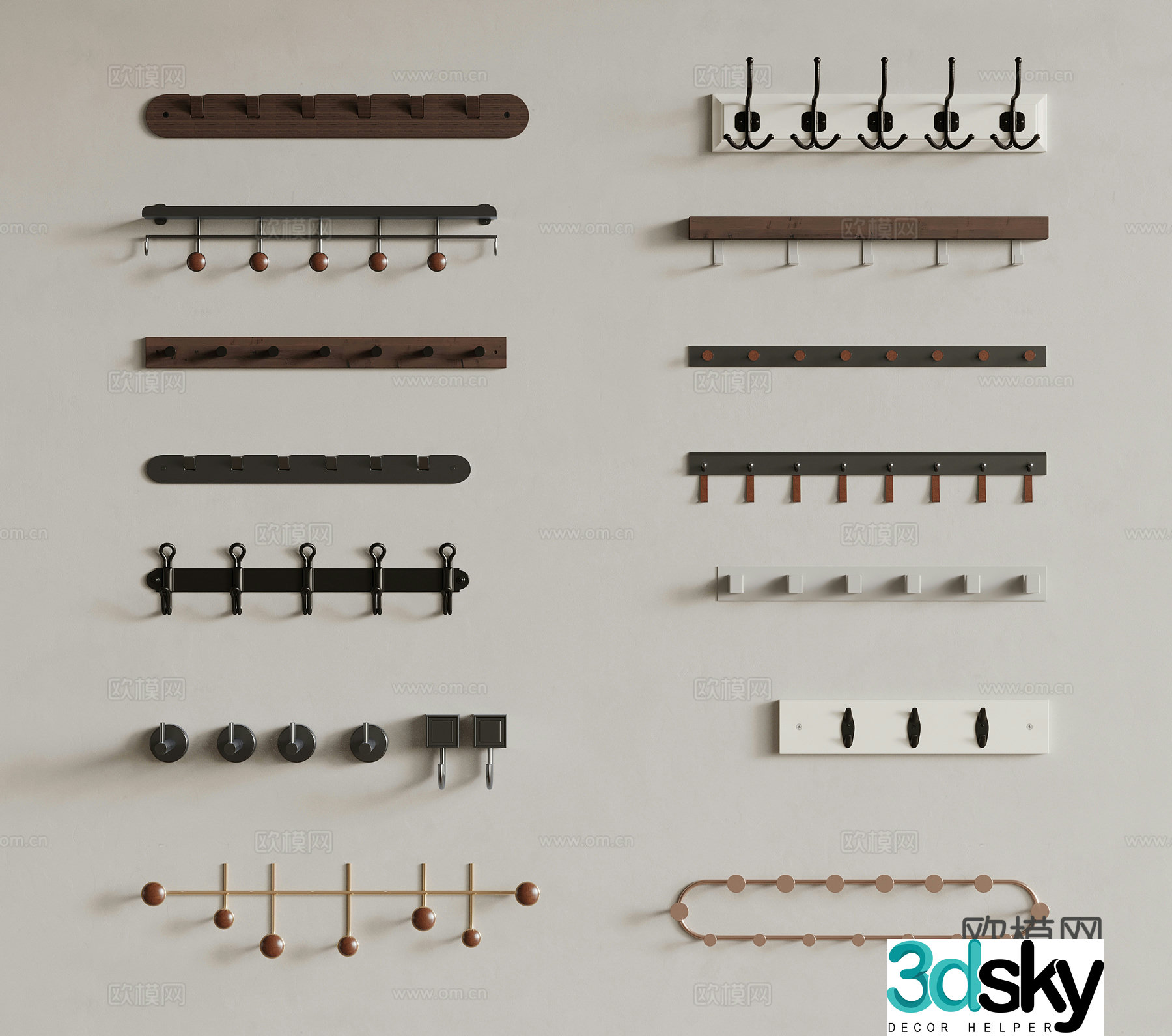 Modern hook 3d model