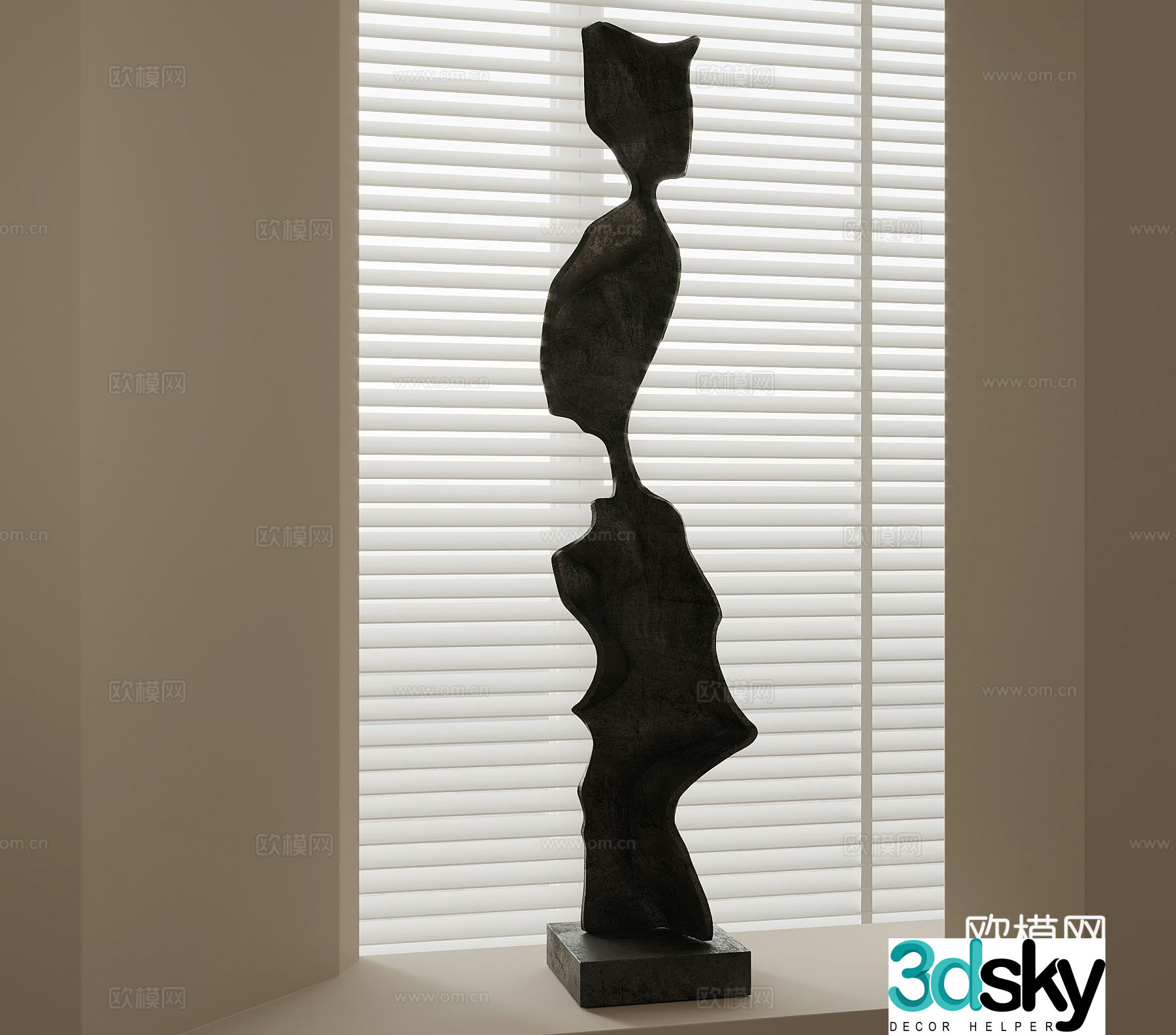 Modern interior sculpture Stone sculpture 3d model