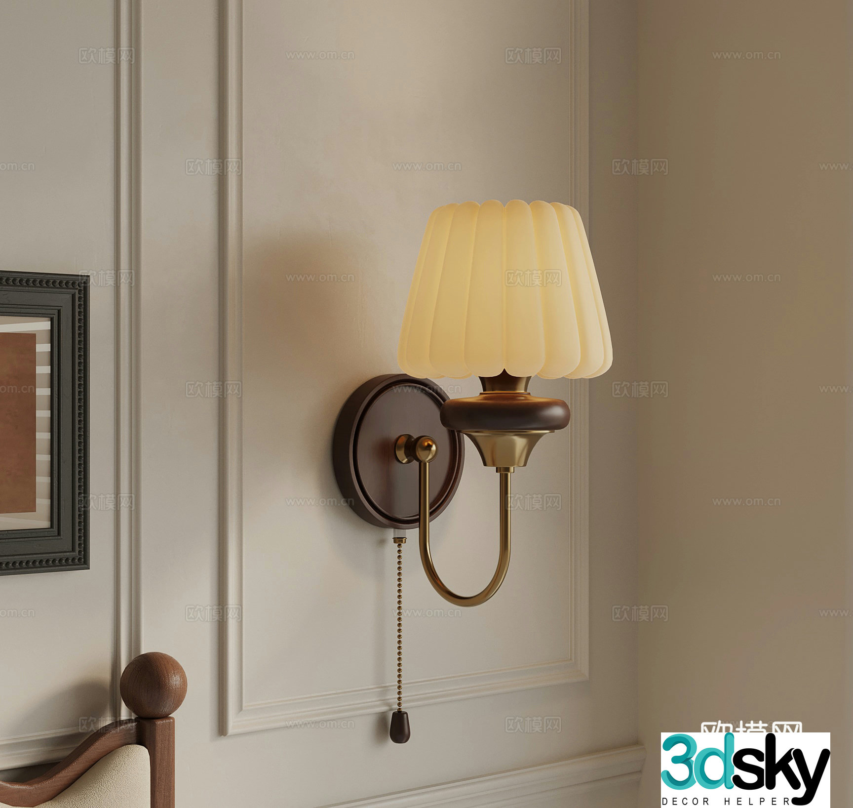Wall lamp French wall lamp 3D model