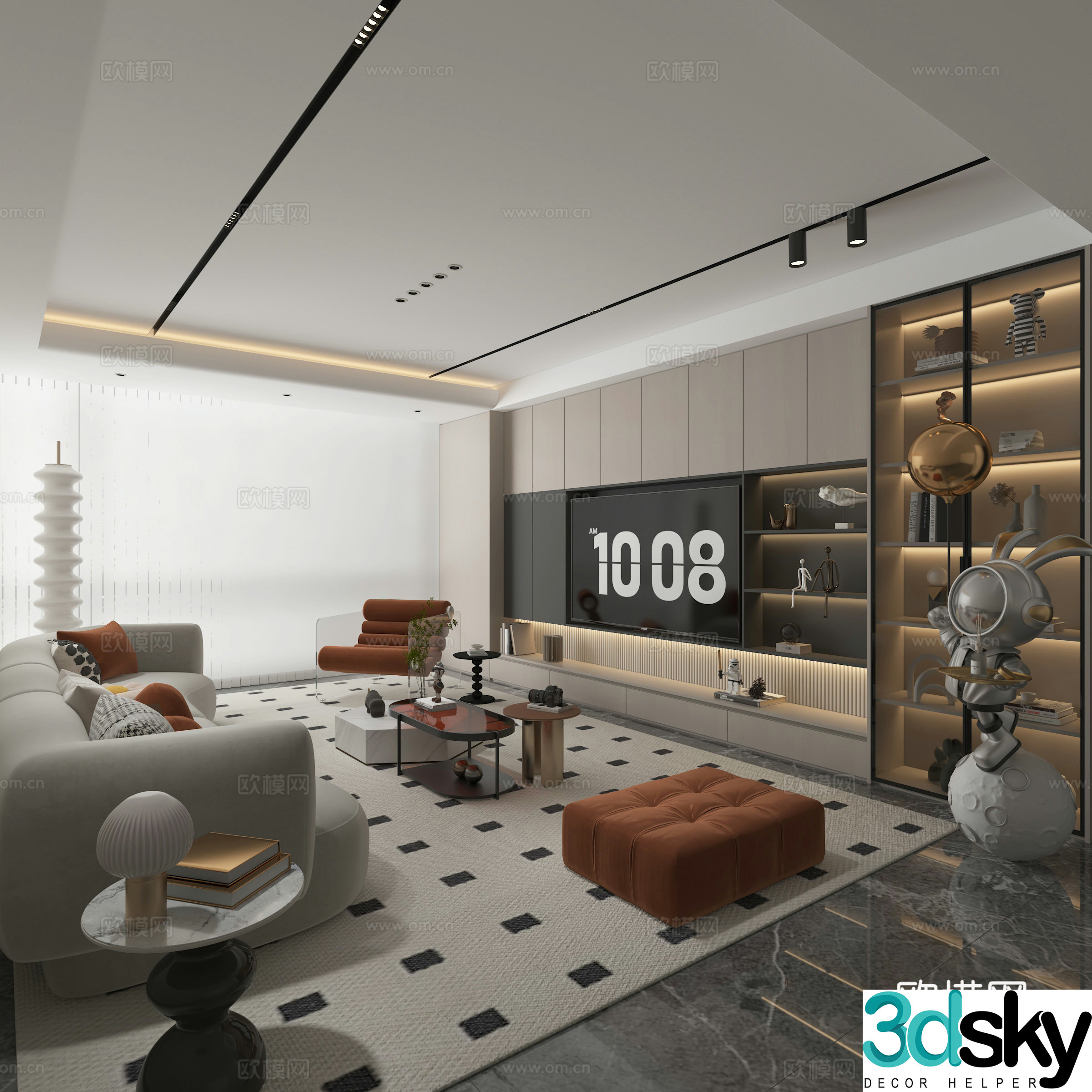 Modern living room 3d model