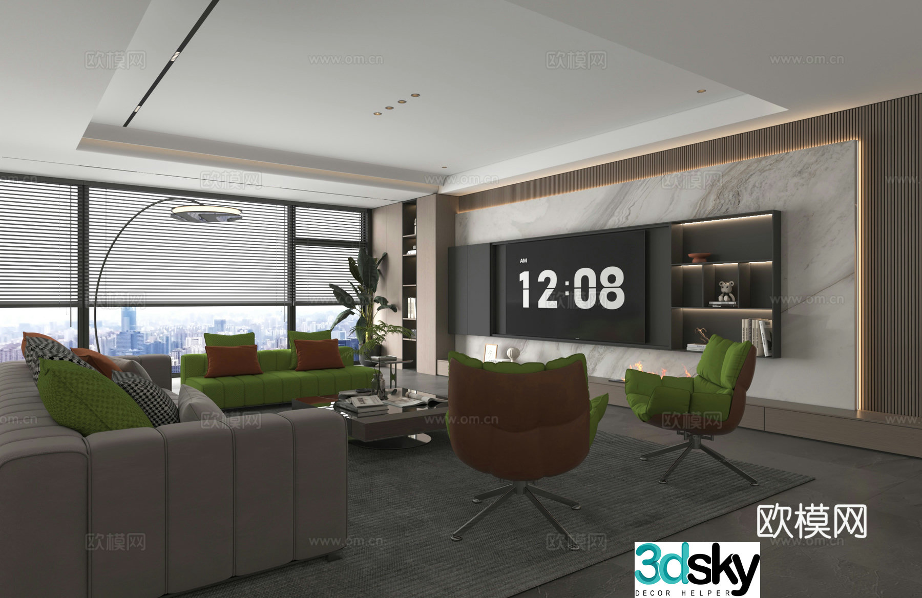 Modern living room 3d model