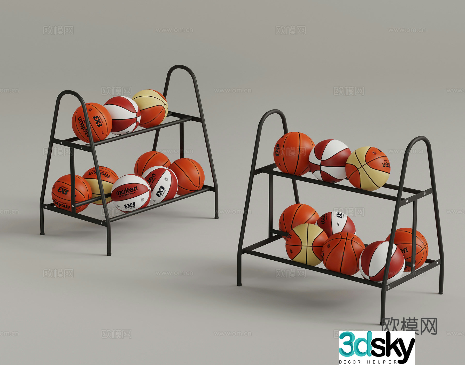 Modern children’s basketball 3d model