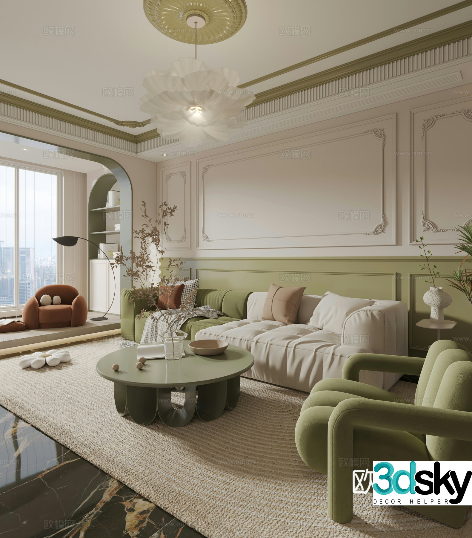 Modern living room 3d model
