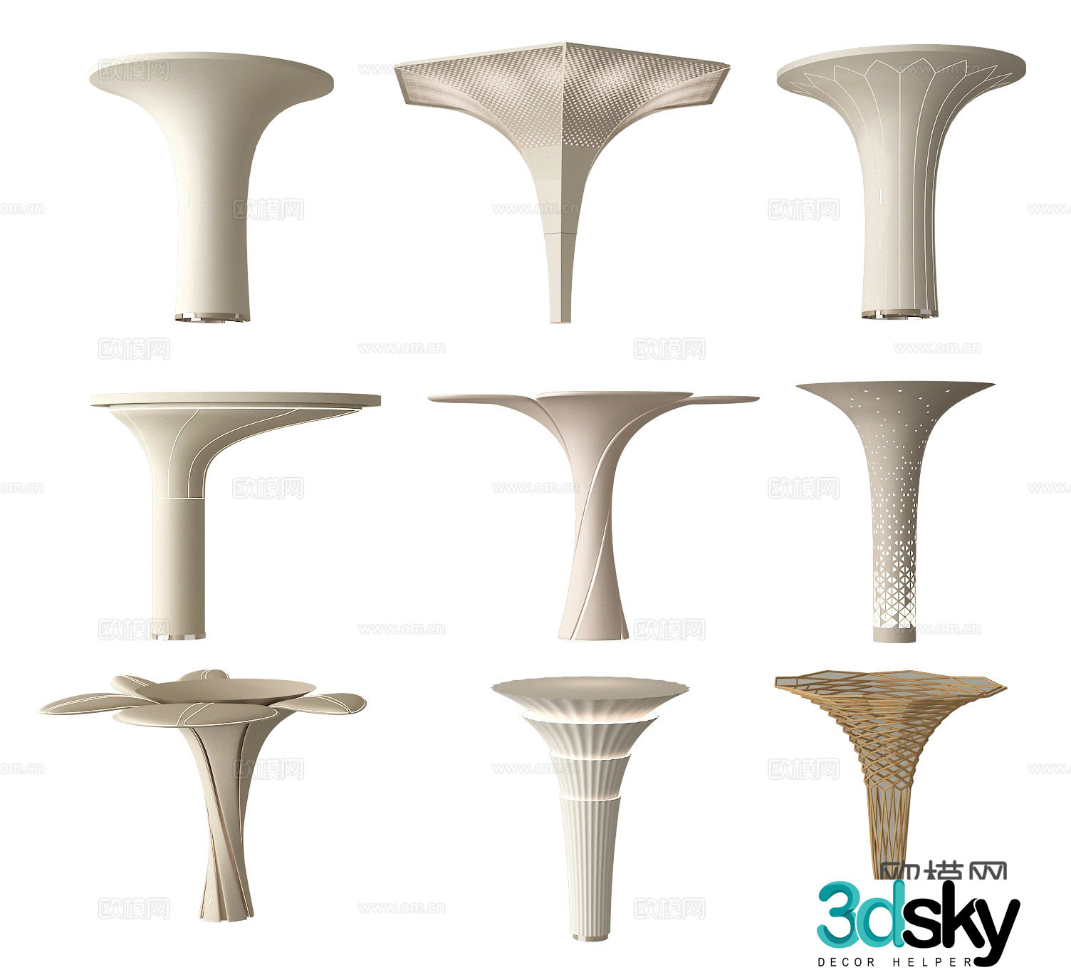 Column Decorative column Modeling column Special-shaped column 3D model