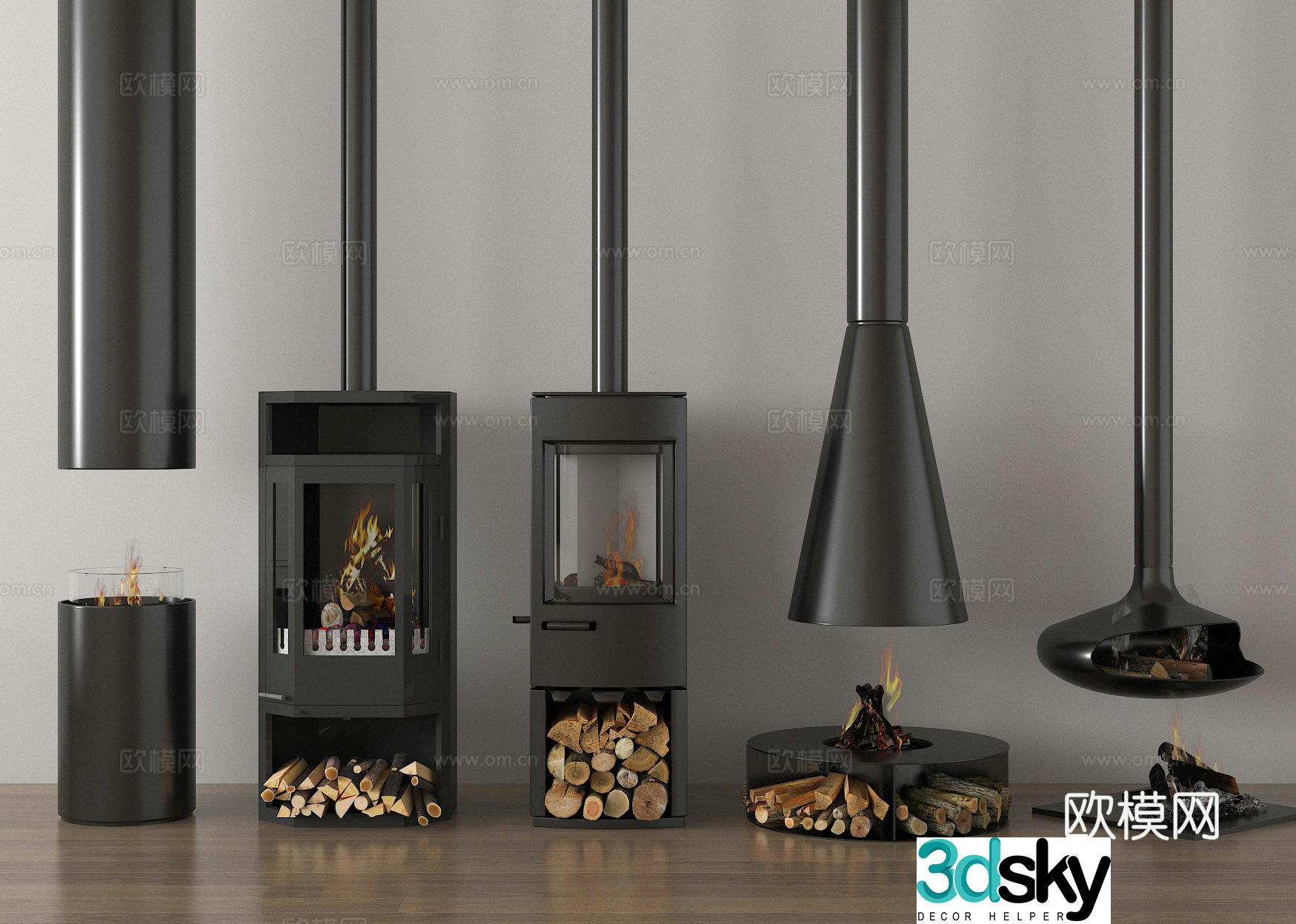 Fireplace Stove 3d model