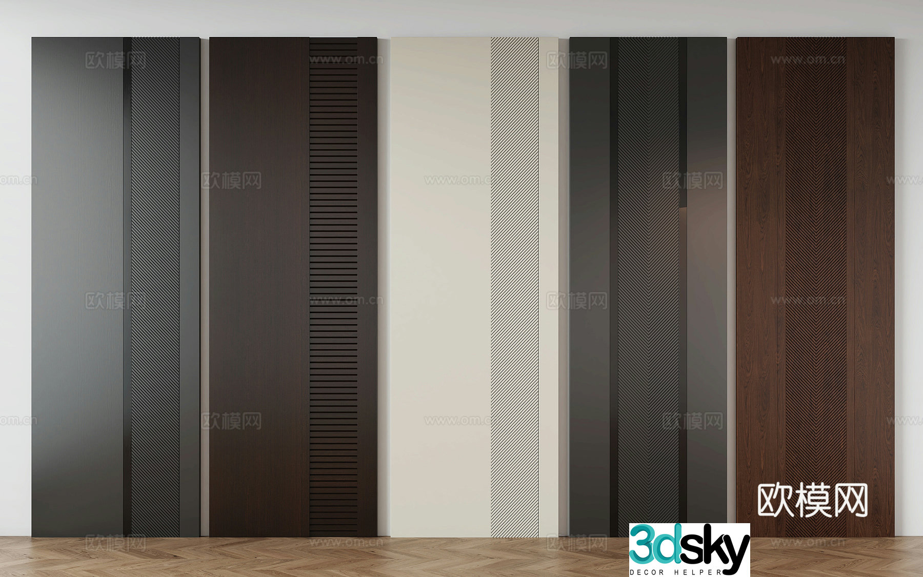 Modern wall panel 3d model