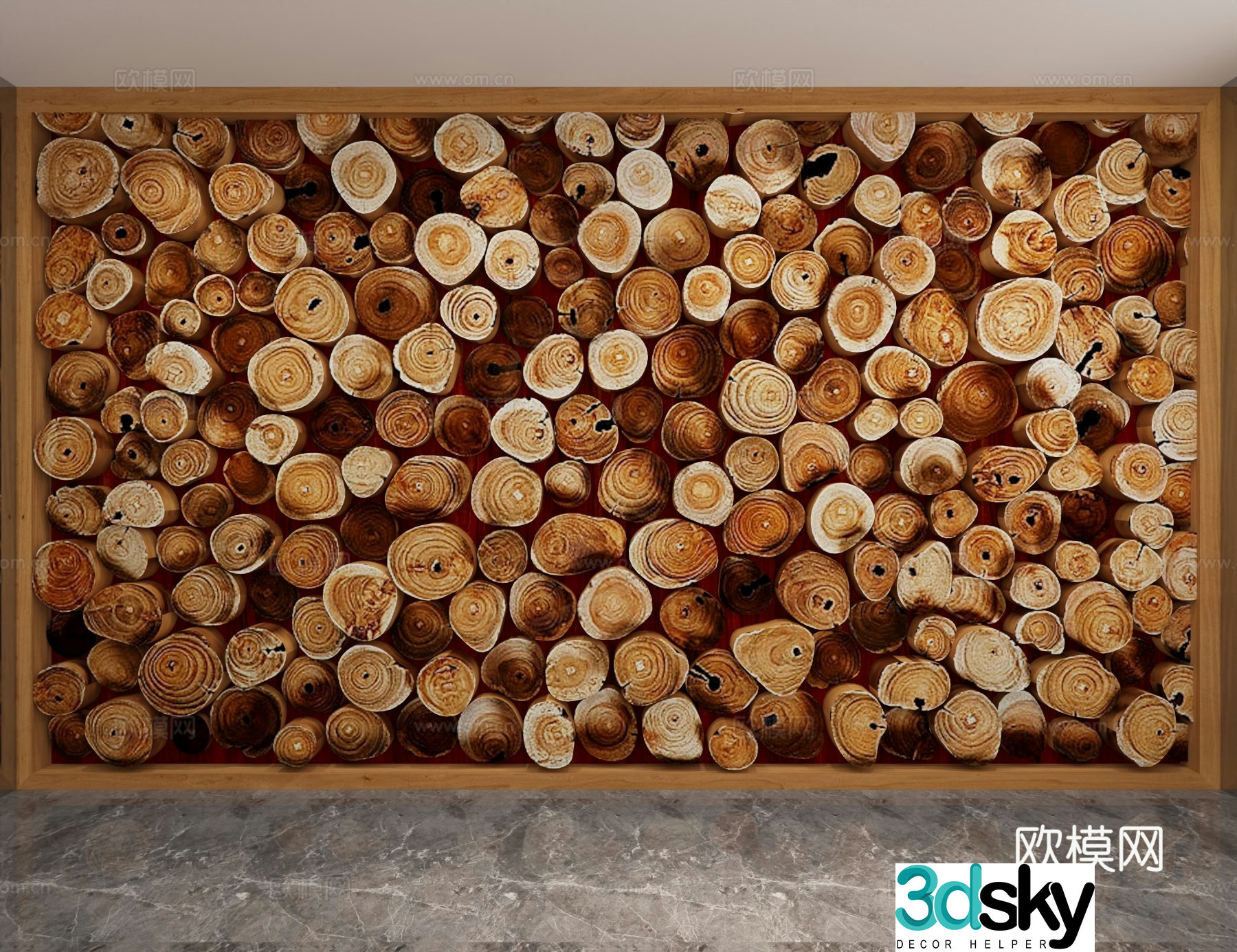 Modern background wall 3d model