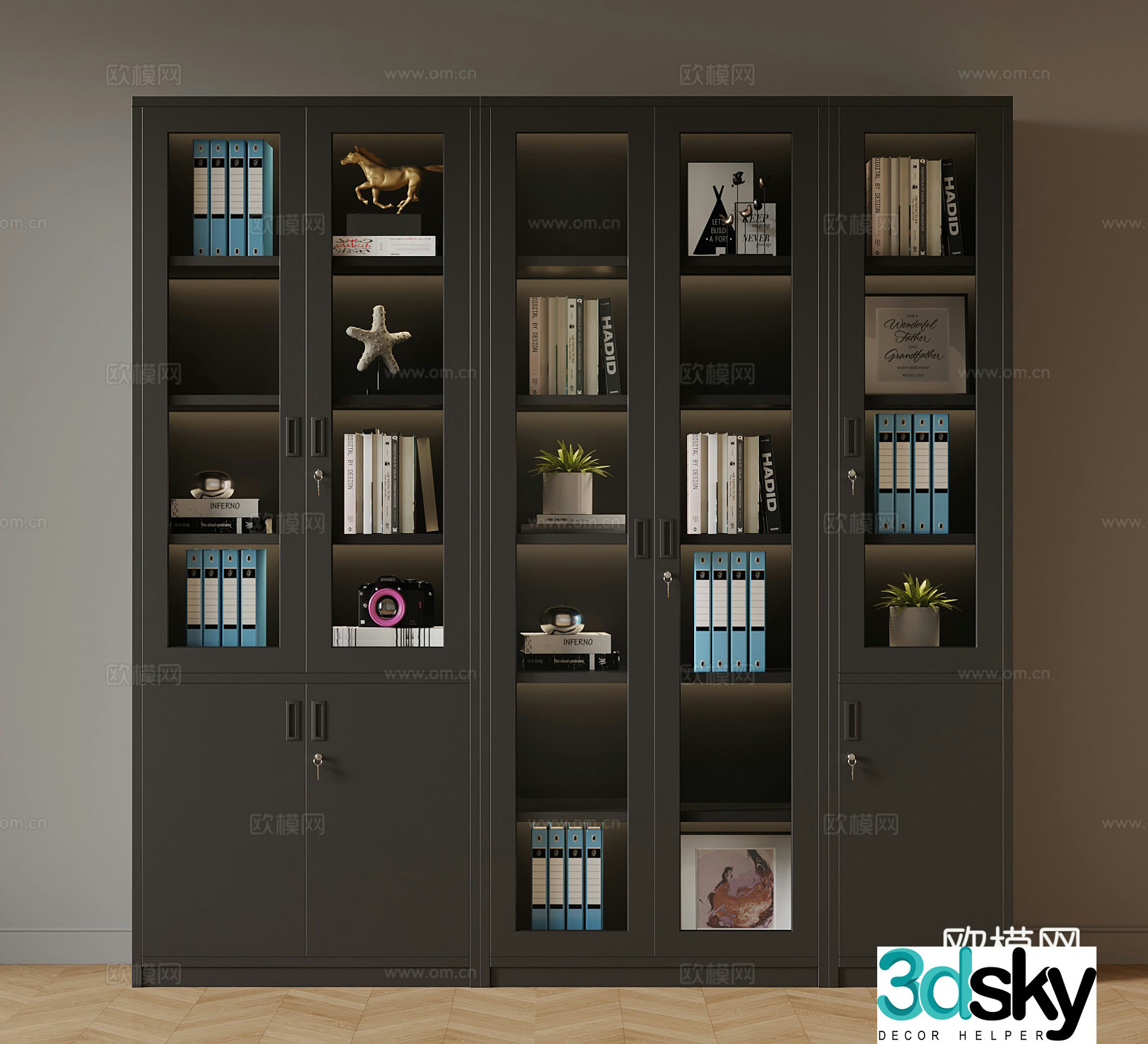 Modern filing cabinet 3d model