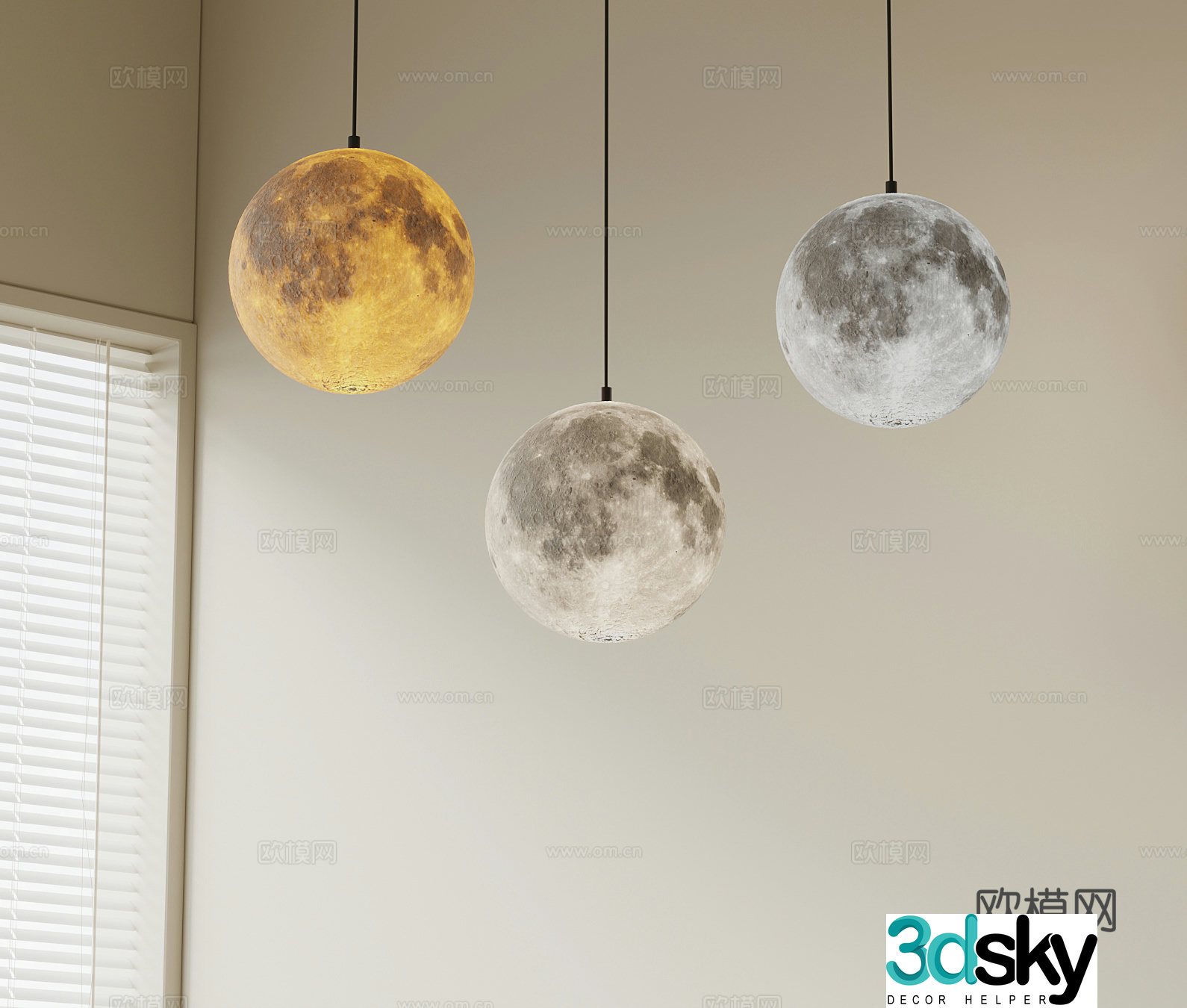 Modern chandelier 3d model