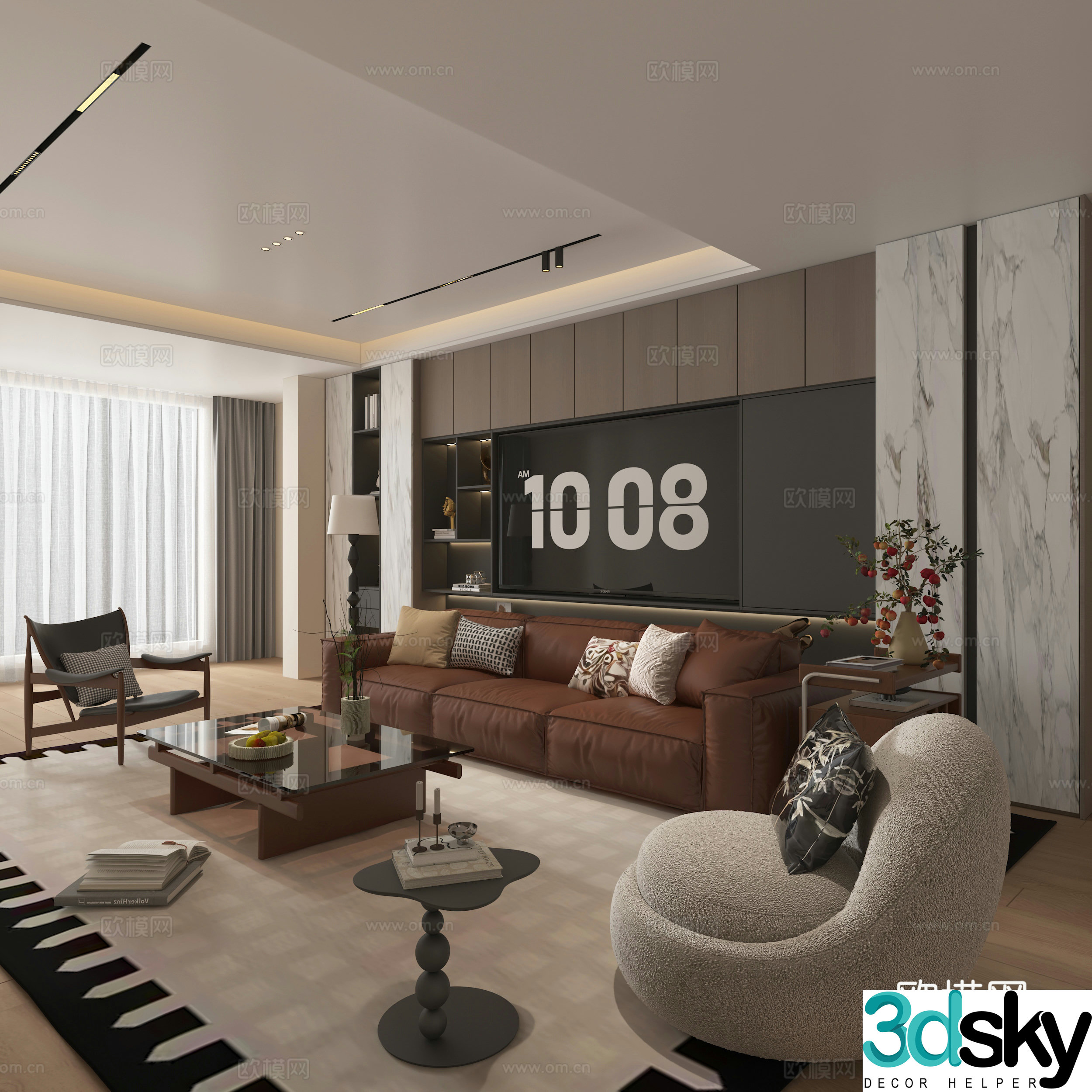 Modern living room 3d model