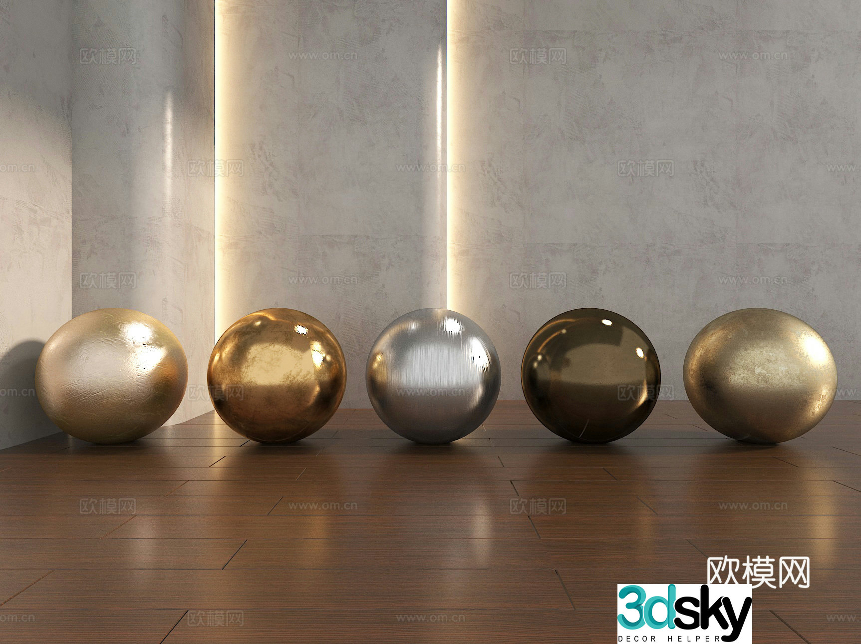 Stainless steel background wall metal wall metal plate 3d model