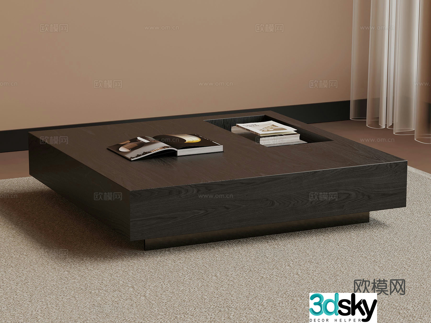 New Chinese simple coffee table 3D model