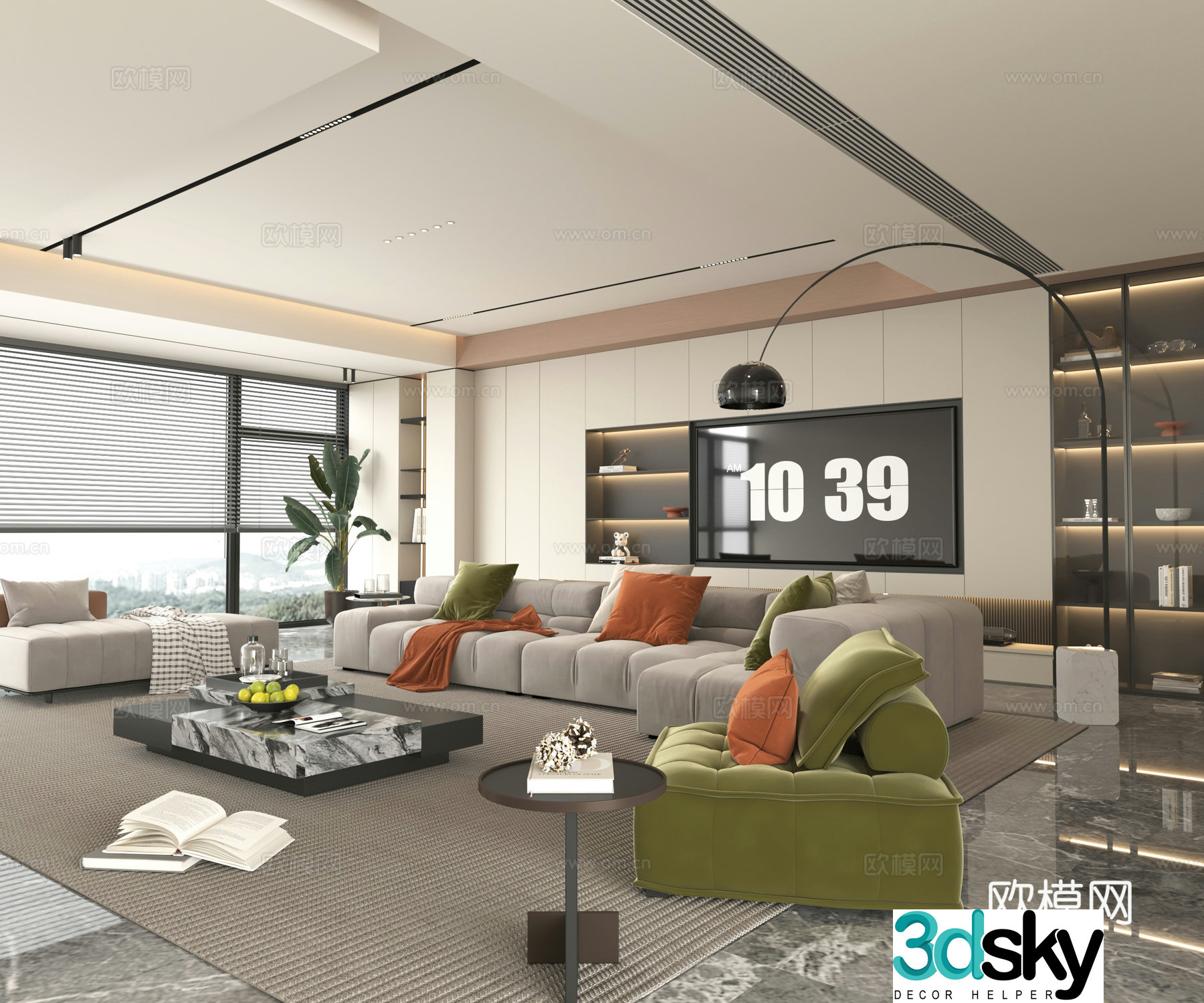 Modern living room 3d model
