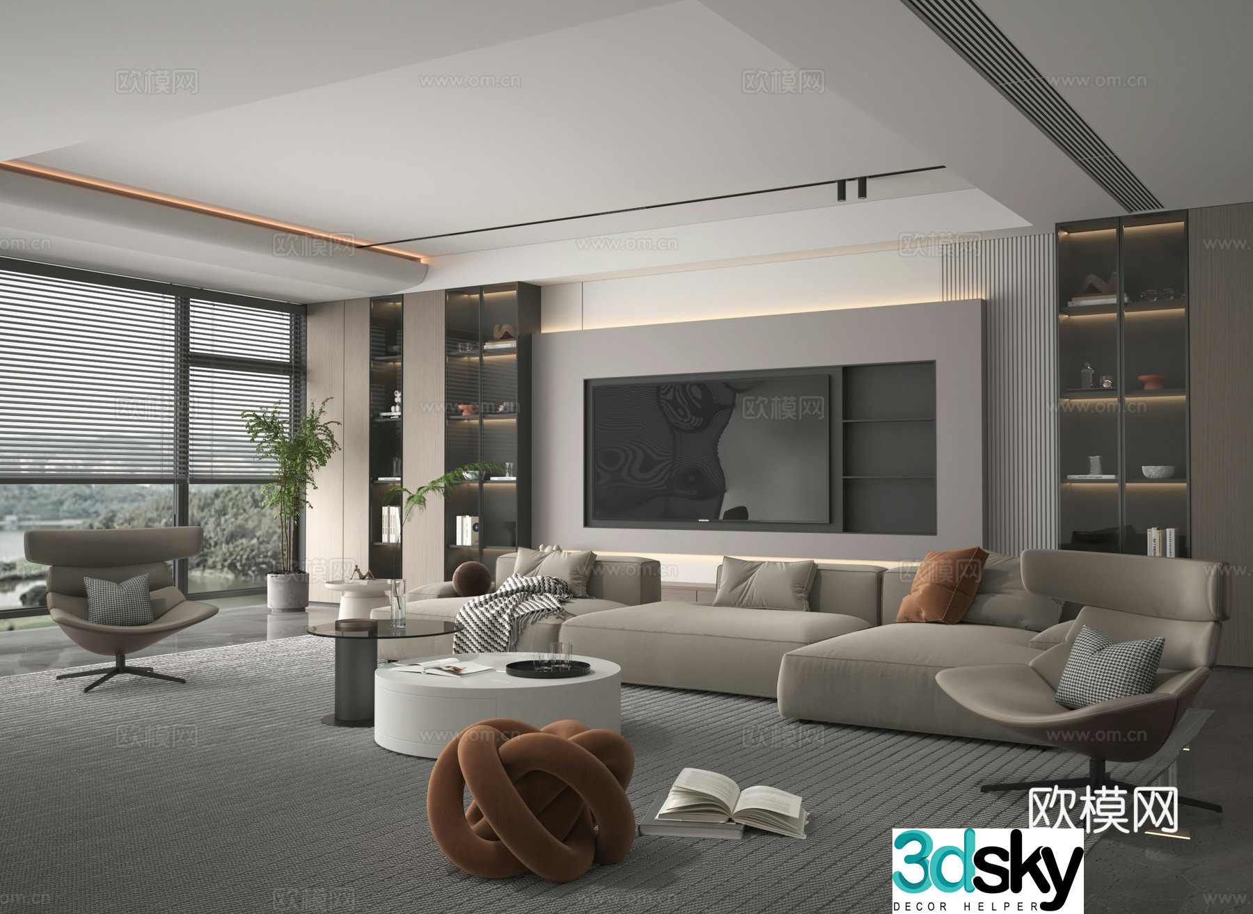Modern living room 3d model