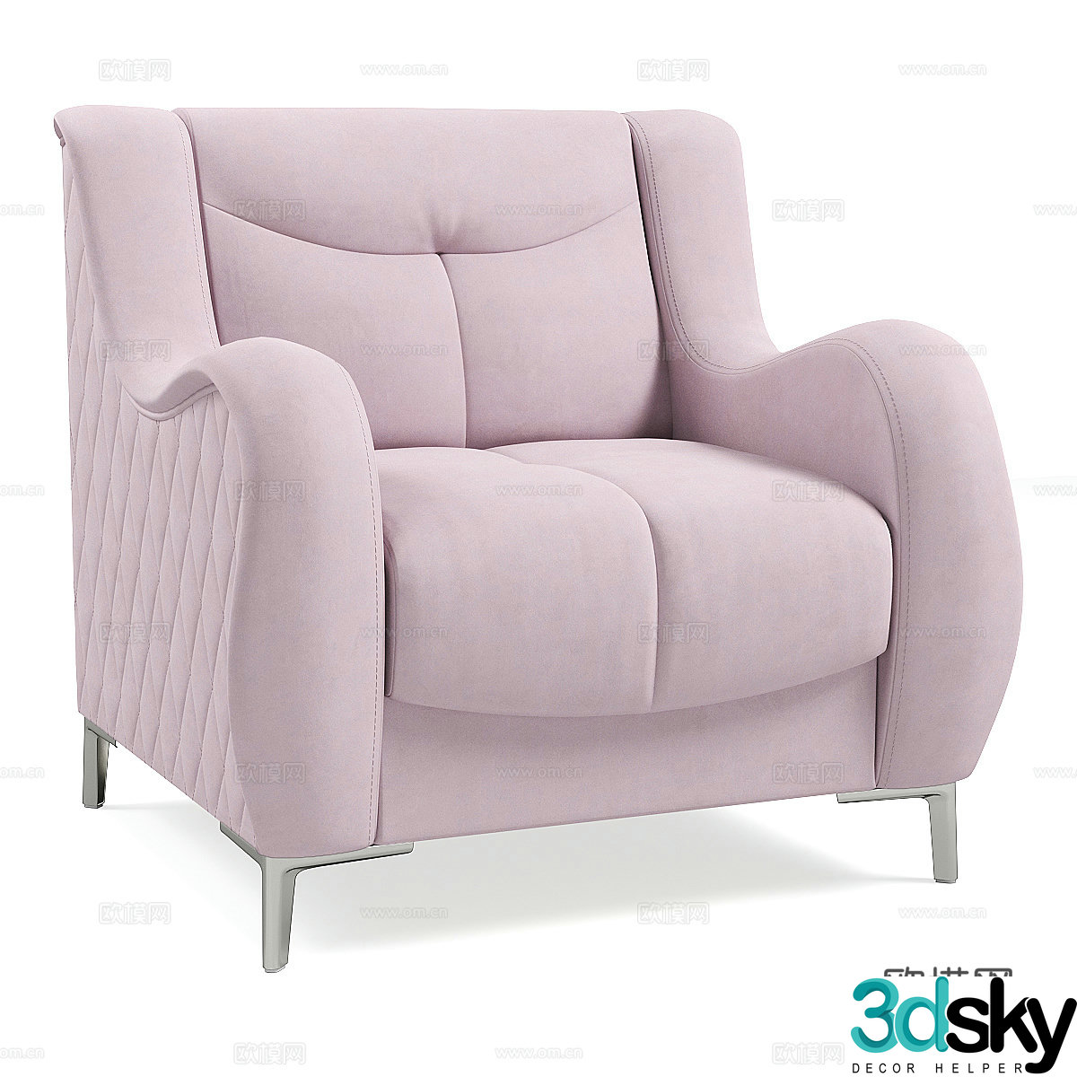 Modern simple single sofa single sofa simple sofa living room sofa casual sofa 3d model