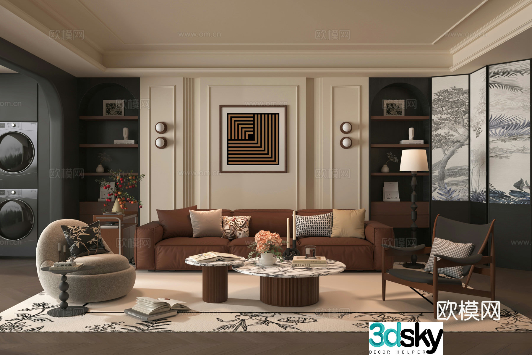 Modern living room 3d model