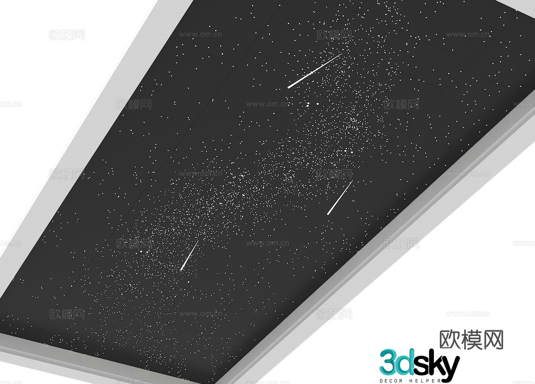Starry sky ceiling fiber optic light ceiling ceiling 3d model