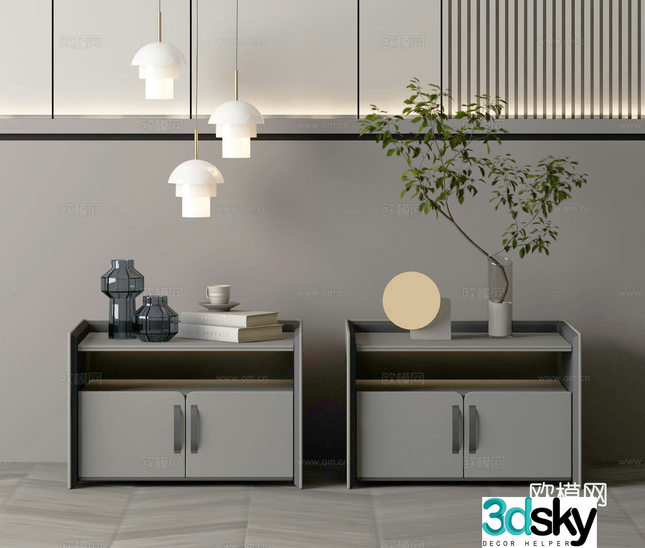 Modern night table 3d model