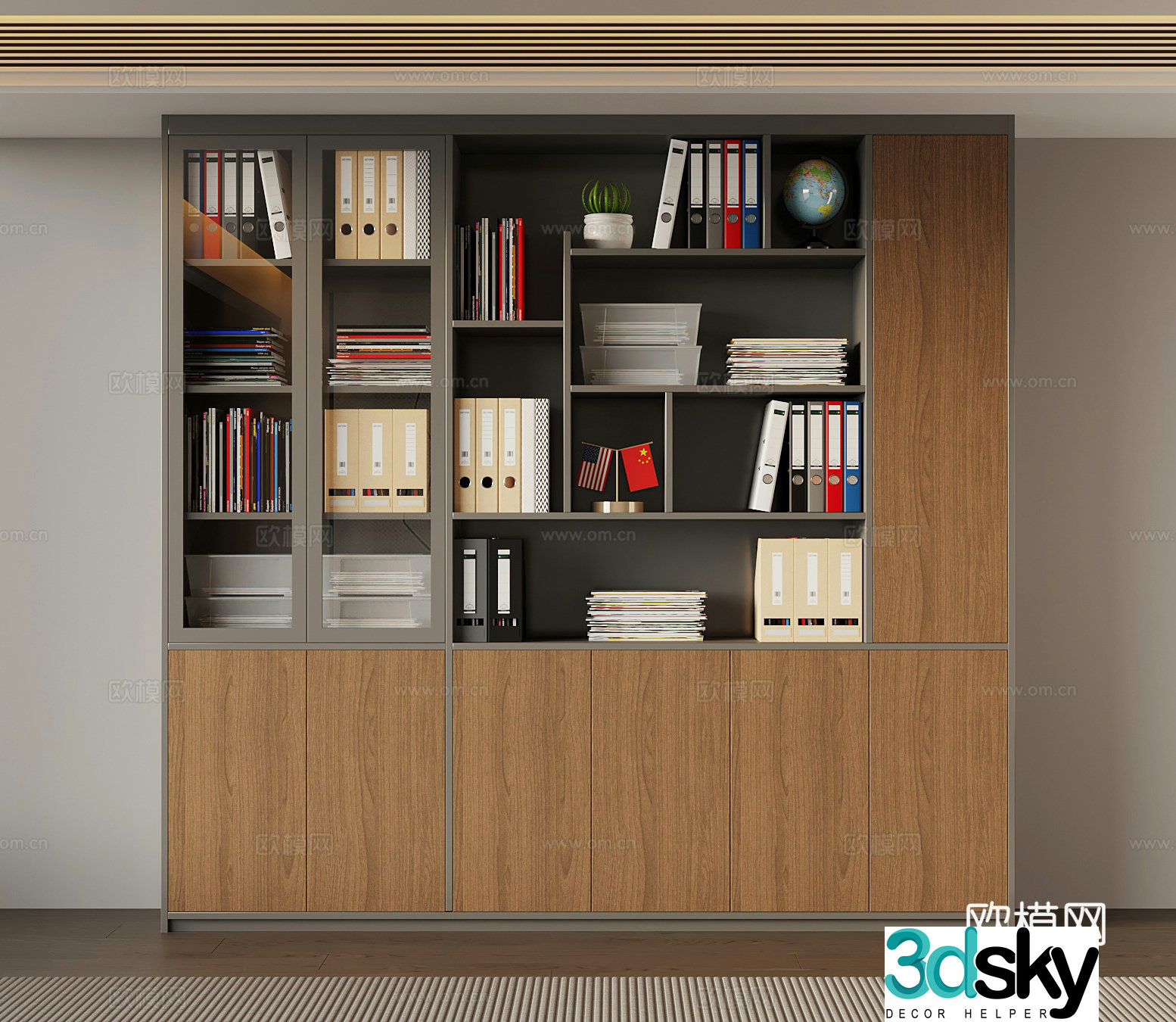 Italian medieval filing cabinet 3D model